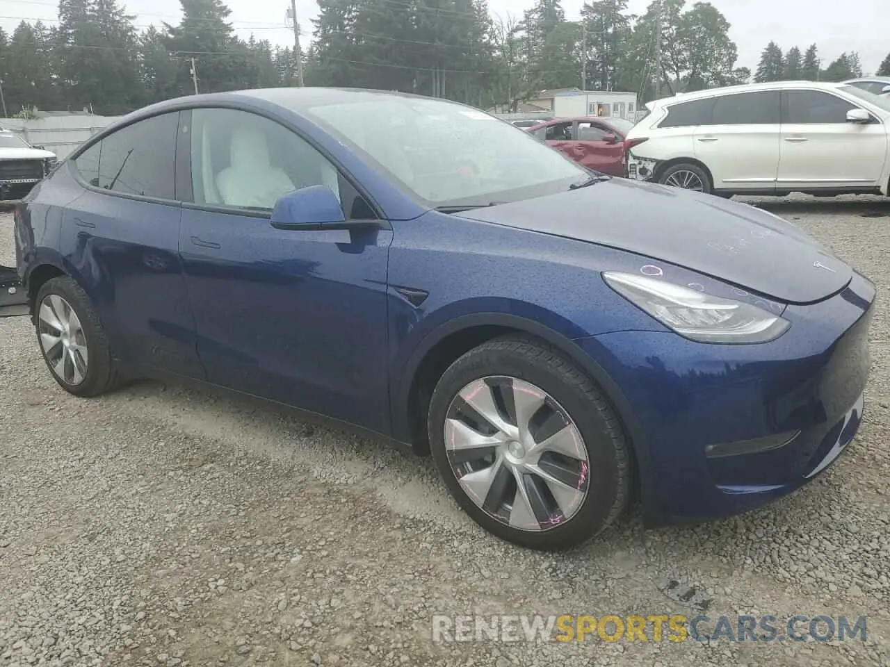 4 fotografías del automóvil dañado 7SAYGDEE6NF429651 TESLA MODEL Y 2022