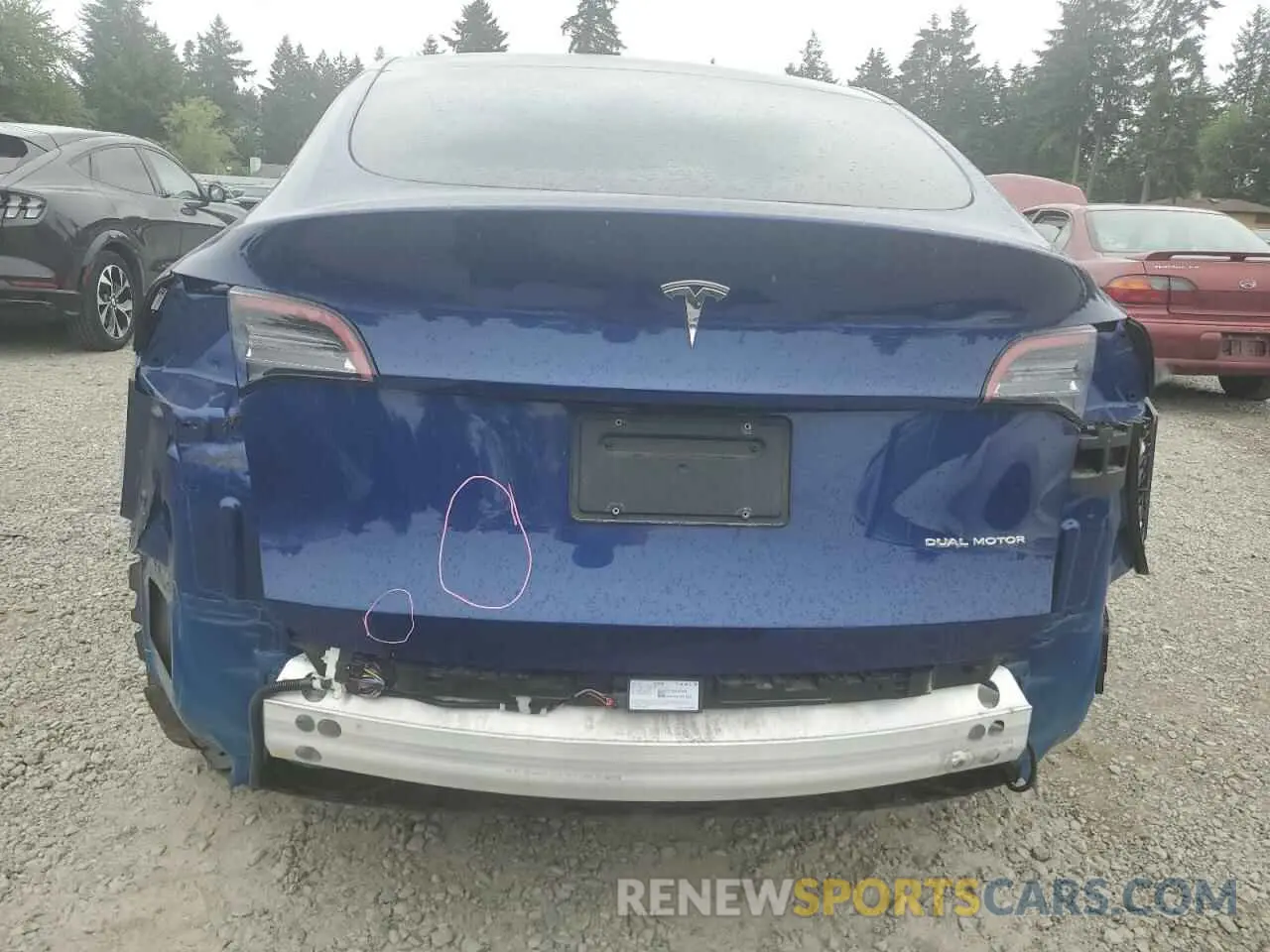 6 fotografías del automóvil dañado 7SAYGDEE6NF429651 TESLA MODEL Y 2022
