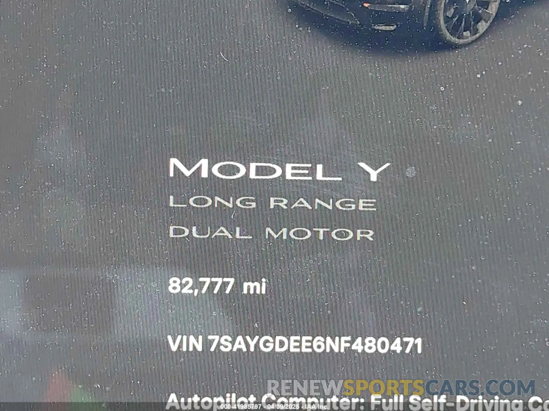 16 fotografías del automóvil dañado 7SAYGDEE6NF480471 TESLA MODEL Y 2022
