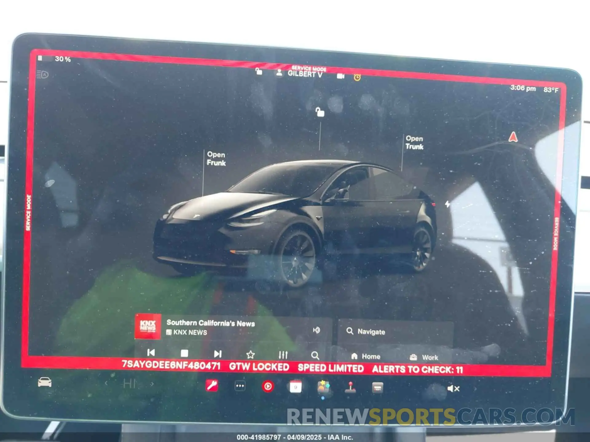 19 fotografías del automóvil dañado 7SAYGDEE6NF480471 TESLA MODEL Y 2022