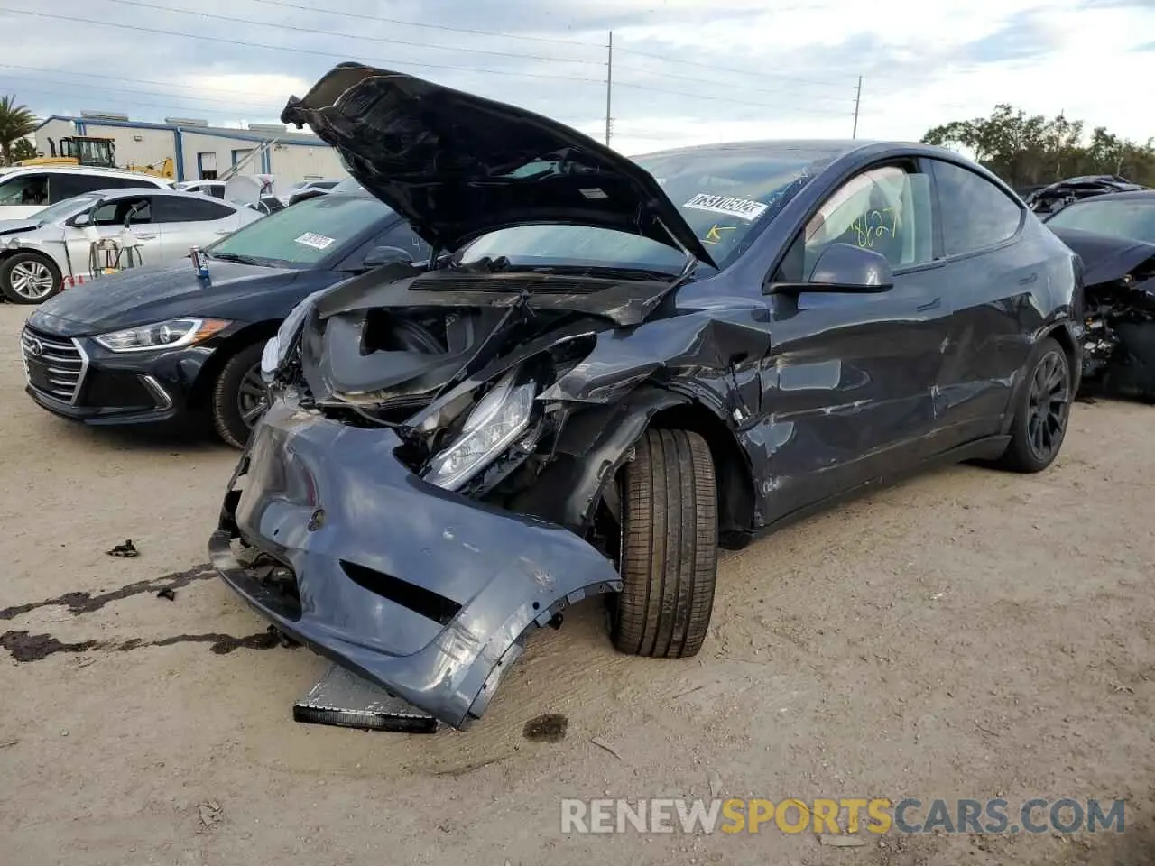 1 fotografías del automóvil dañado 7SAYGDEE6NF480499 TESLA MODEL Y 2022