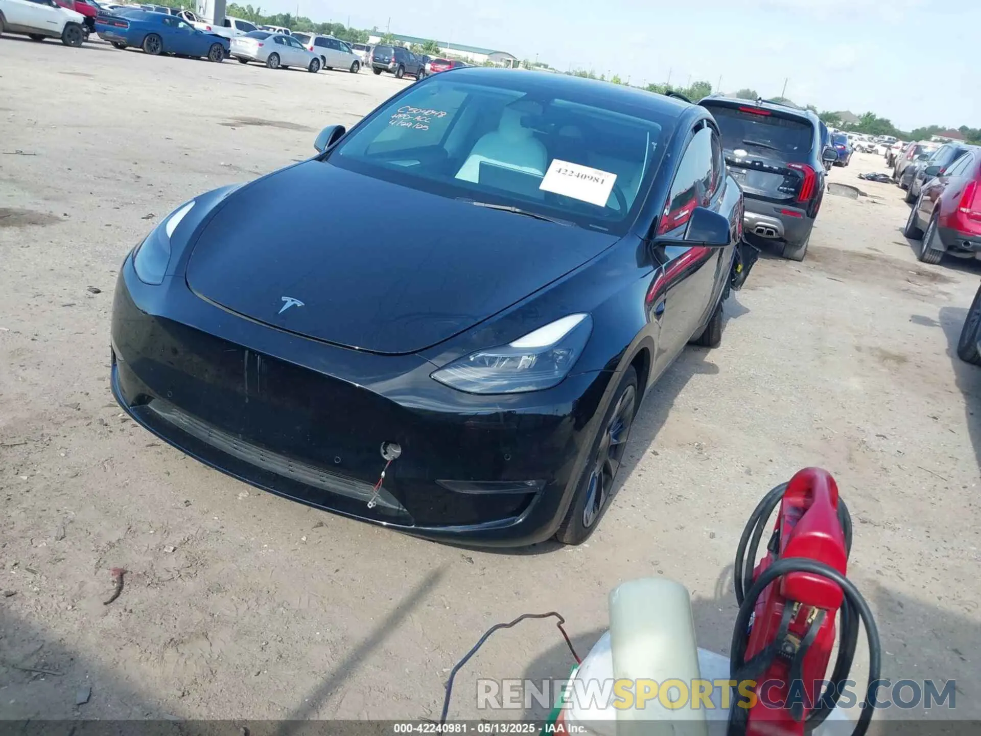 2 fotografías del automóvil dañado 7SAYGDEE6NF515462 TESLA MODEL Y 2022