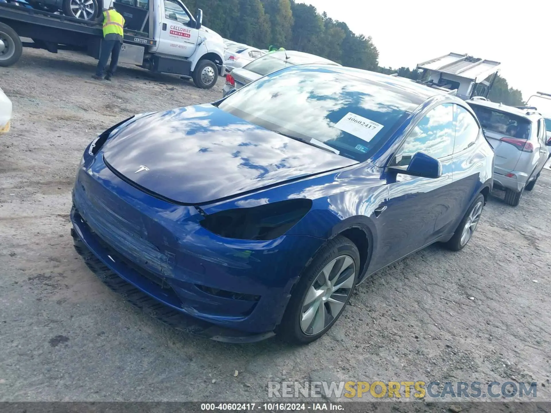 2 fotografías del automóvil dañado 7SAYGDEE7NA015162 TESLA MODEL Y 2022