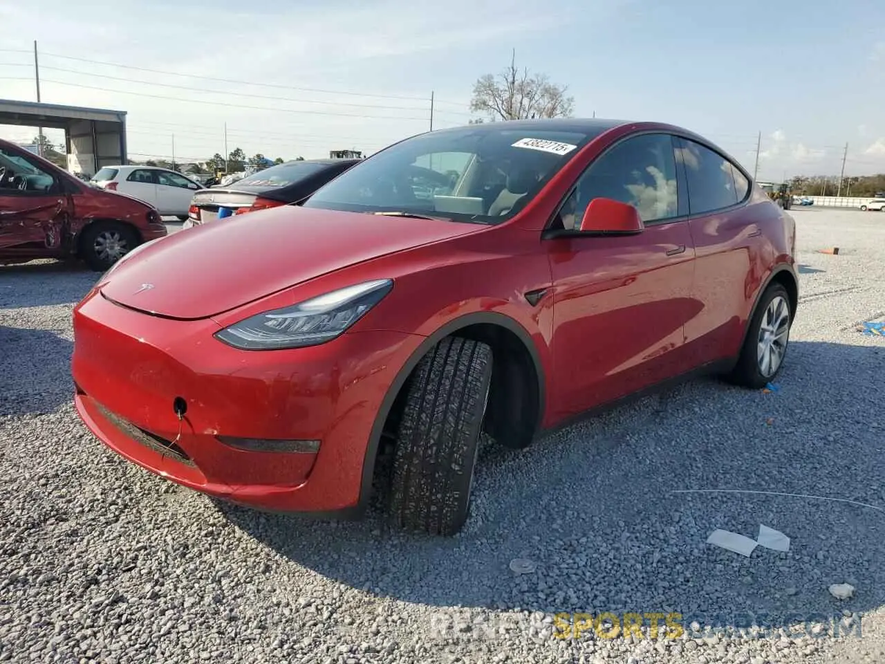 1 fotografías del automóvil dañado 7SAYGDEE7NA021334 TESLA MODEL Y 2022