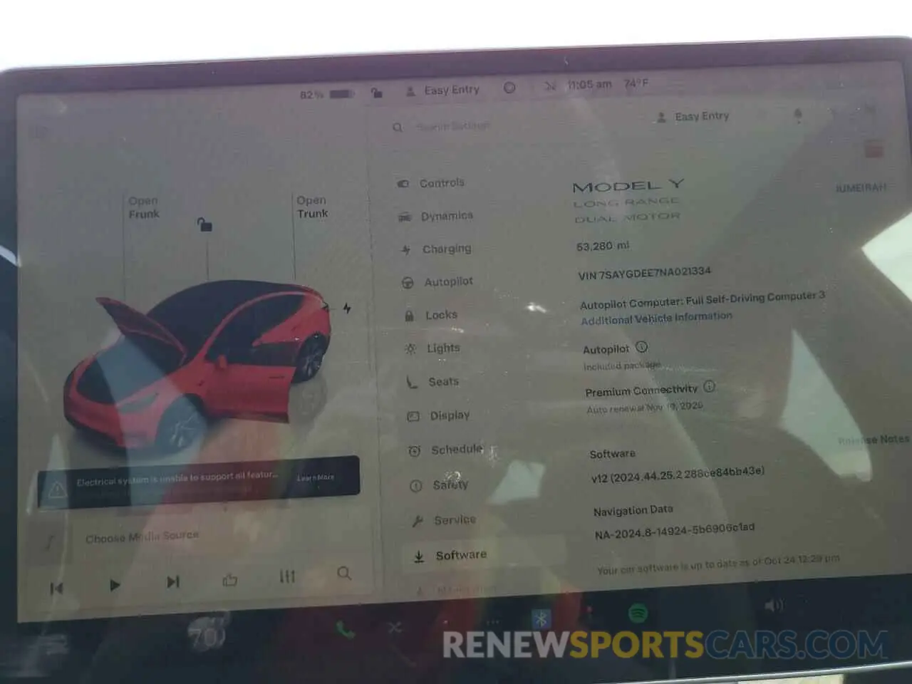 9 fotografías del automóvil dañado 7SAYGDEE7NA021334 TESLA MODEL Y 2022