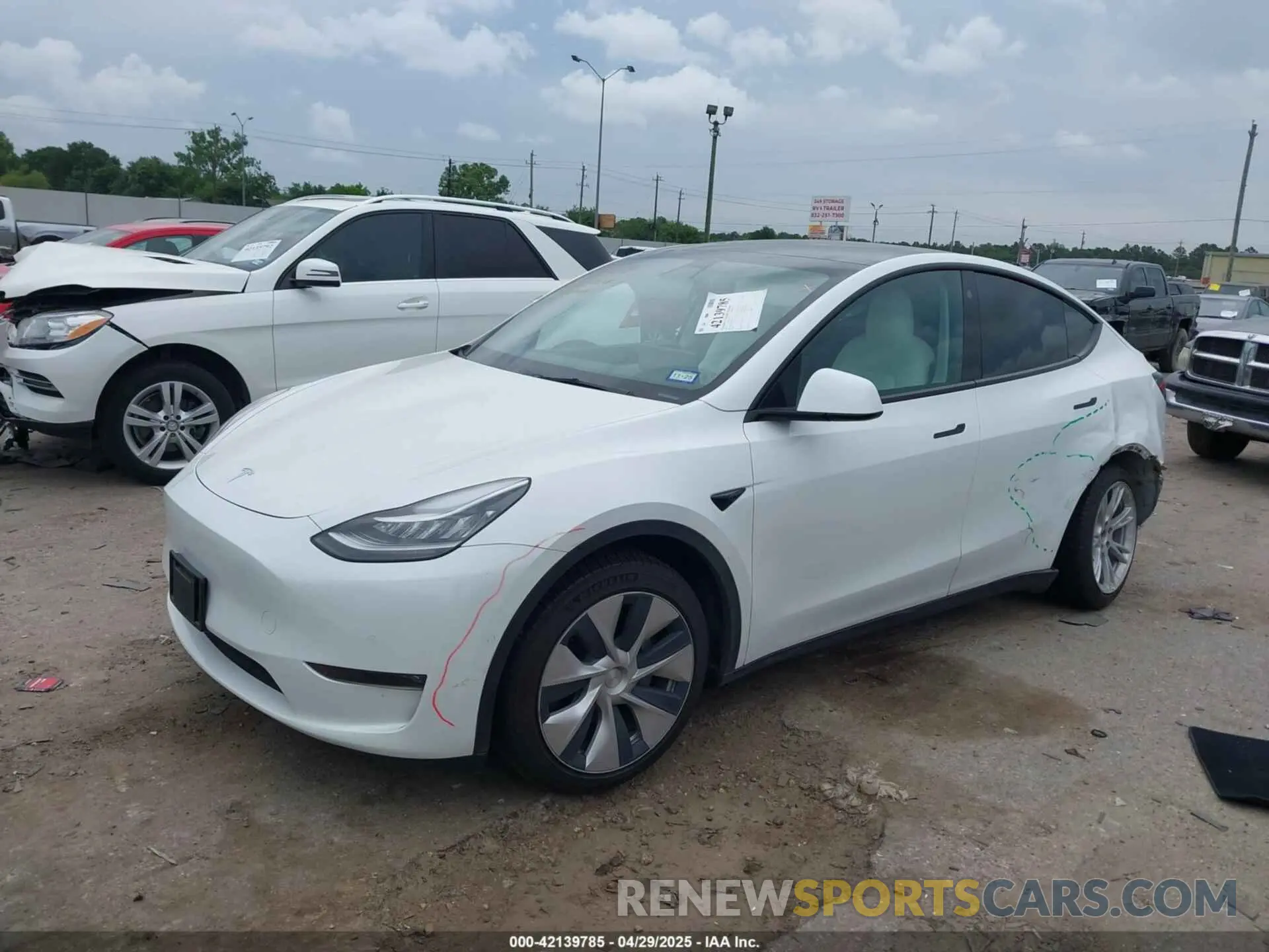 2 fotografías del automóvil dañado 7SAYGDEE7NF310555 TESLA MODEL Y 2022