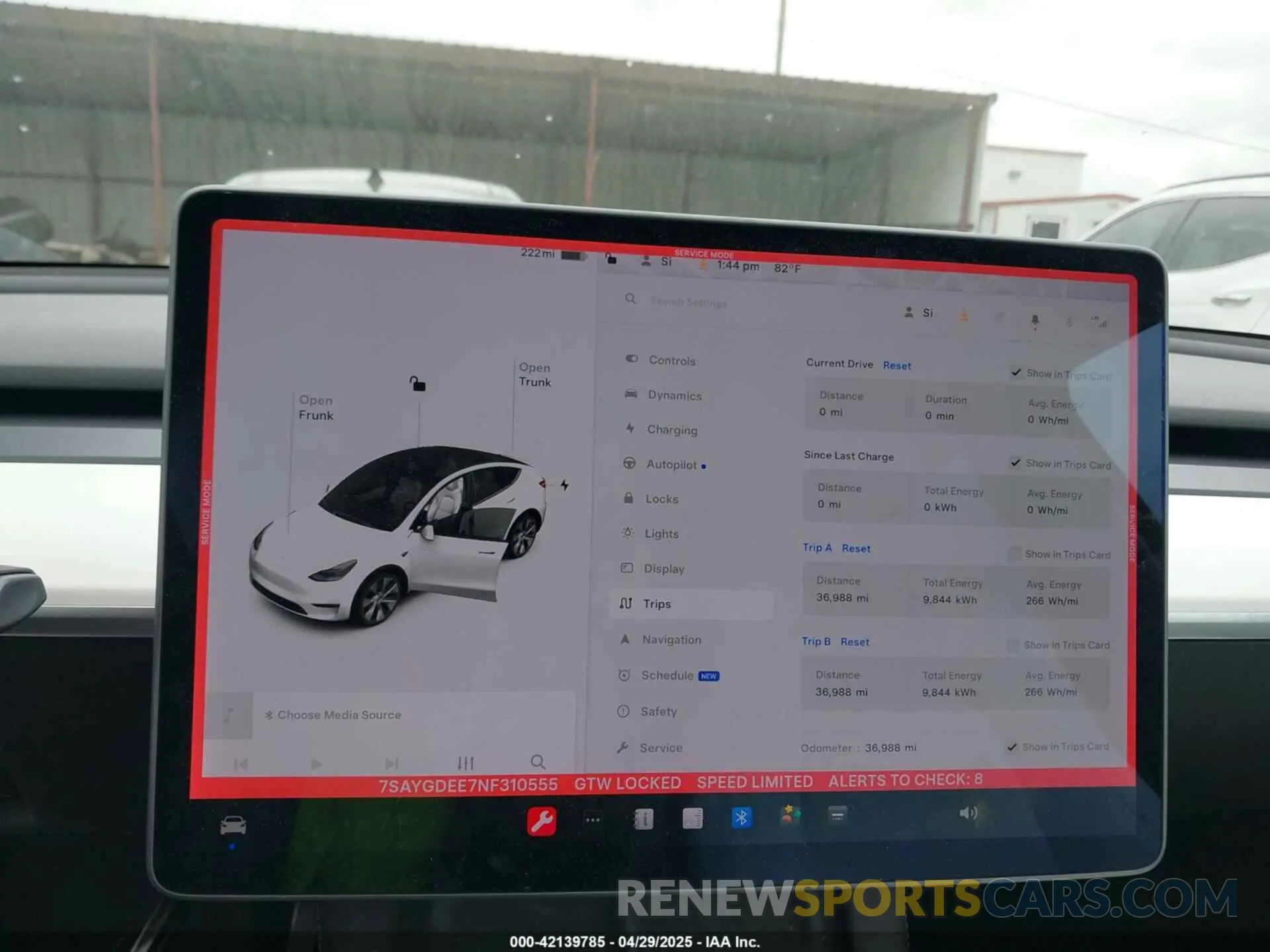 7 fotografías del automóvil dañado 7SAYGDEE7NF310555 TESLA MODEL Y 2022