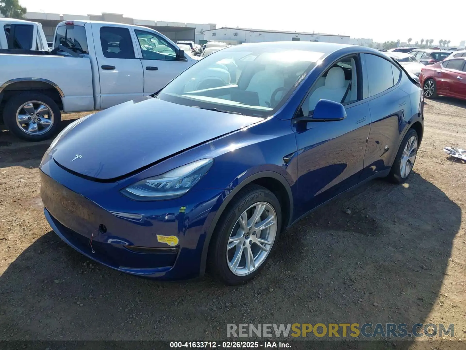 2 fotografías del automóvil dañado 7SAYGDEE7NF312239 TESLA MODEL Y 2022