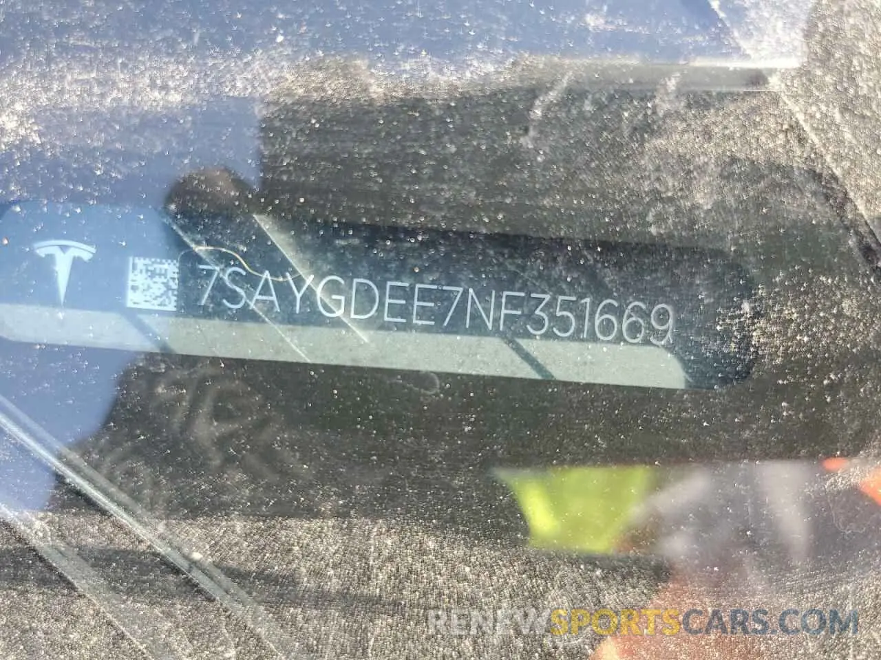 13 fotografías del automóvil dañado 7SAYGDEE7NF351669 TESLA MODEL Y 2022