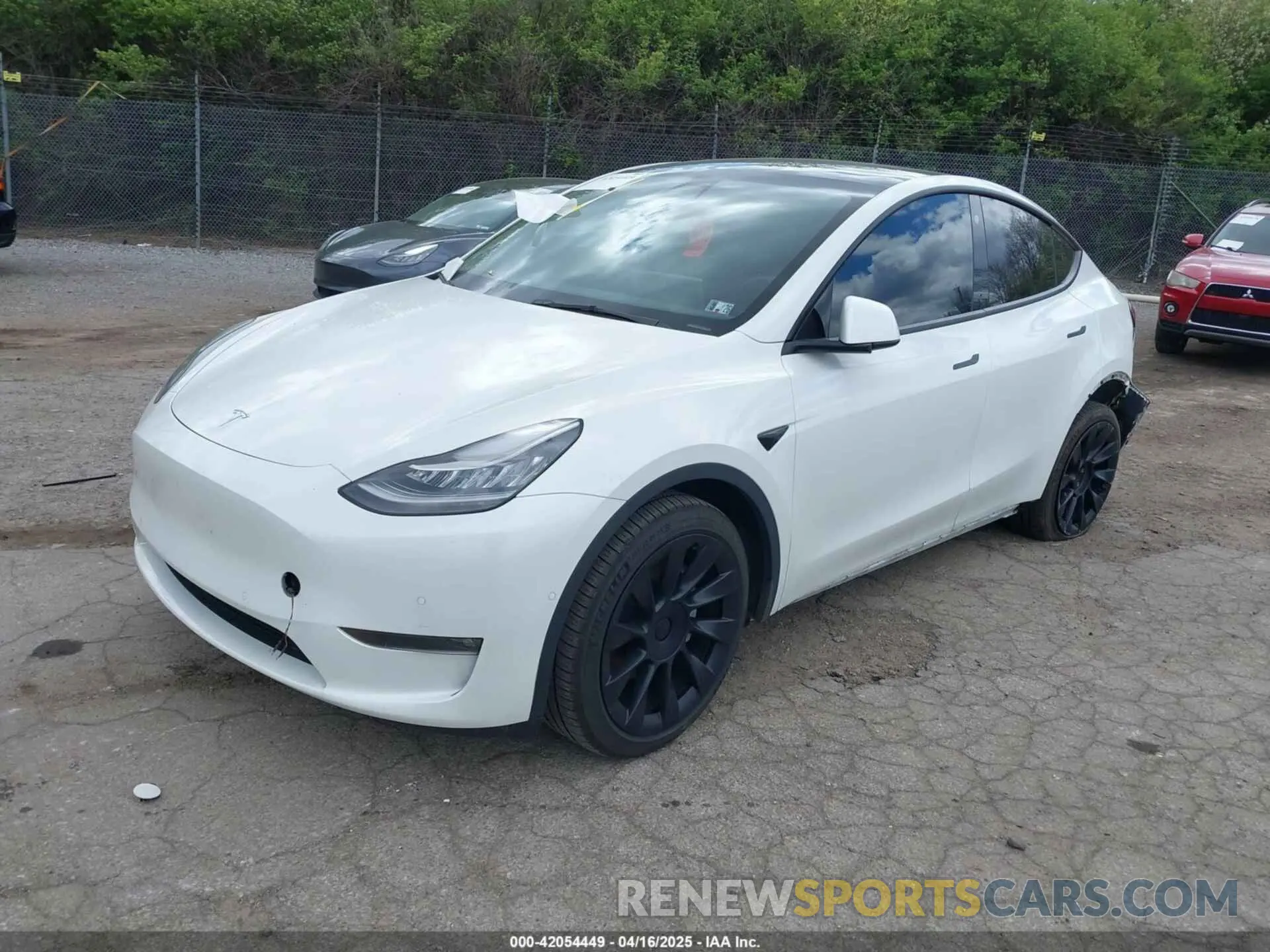 2 fotografías del automóvil dañado 7SAYGDEE7NF385207 TESLA MODEL Y 2022