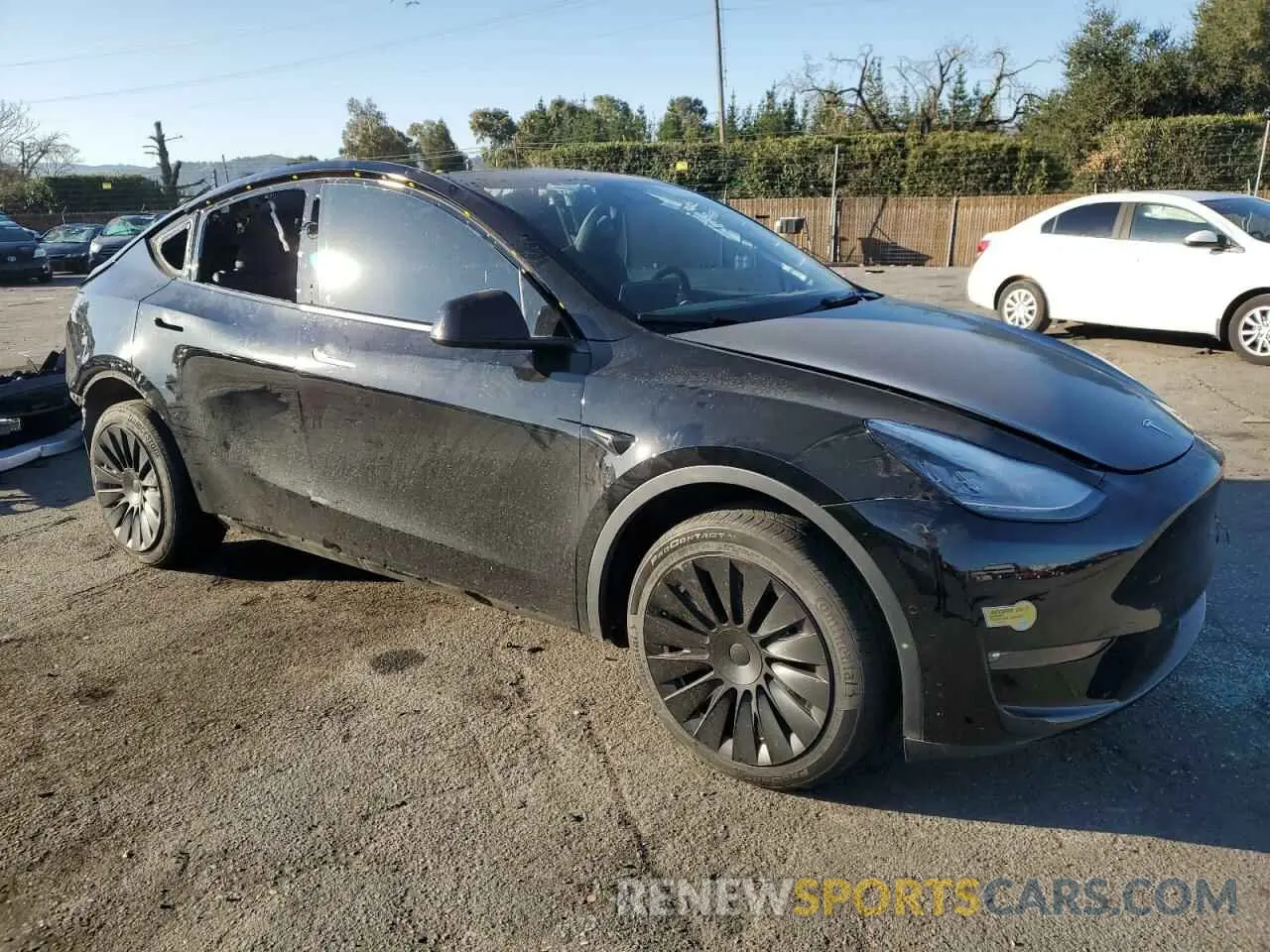 4 fotografías del automóvil dañado 7SAYGDEE7NF403897 TESLA MODEL Y 2022