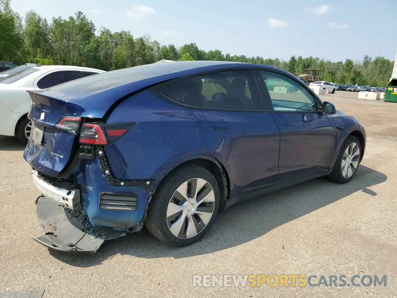 3 fotografías del automóvil dañado 7SAYGDEE7NF436897 TESLA MODEL Y 2022