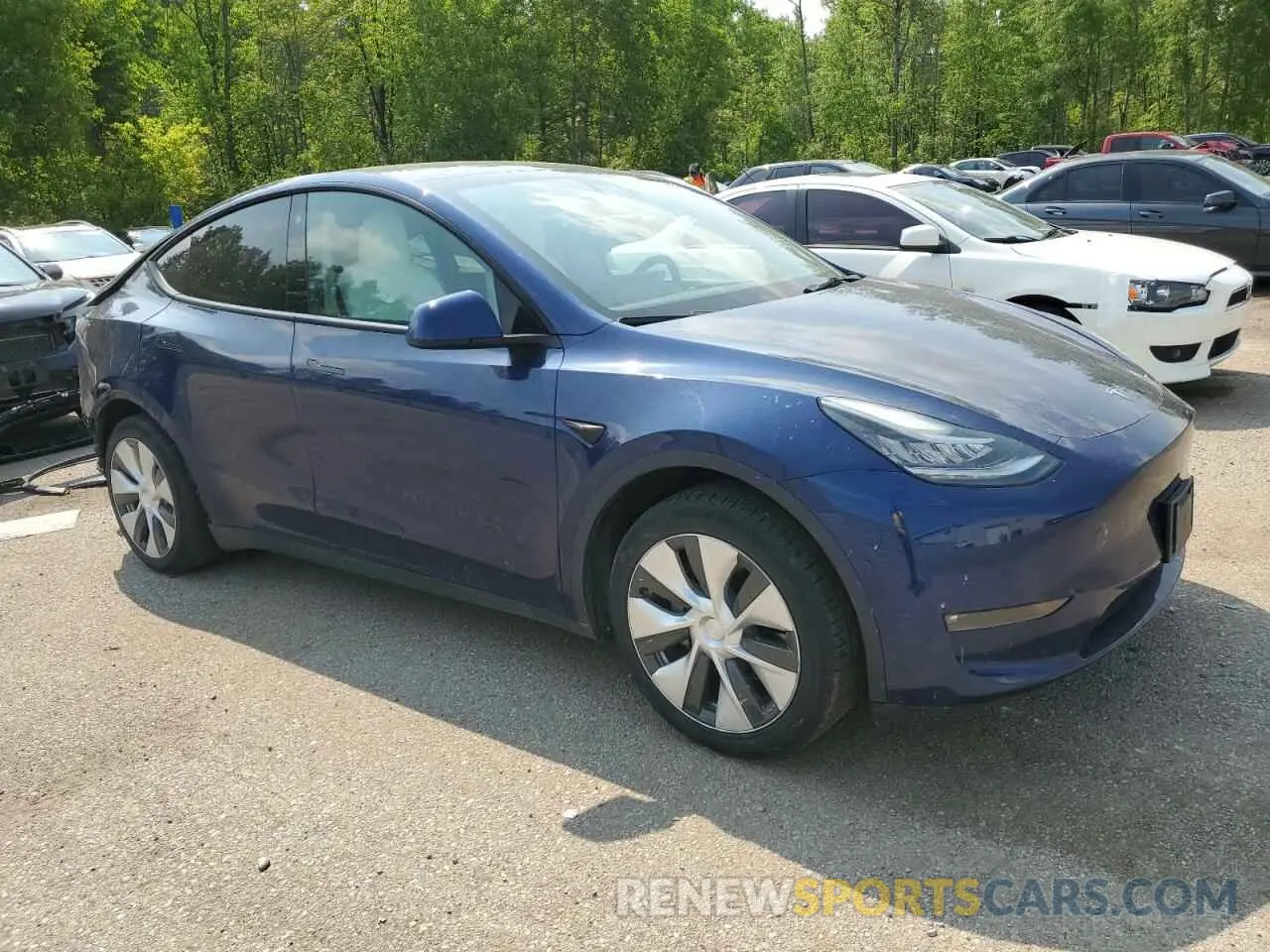 4 fotografías del automóvil dañado 7SAYGDEE7NF436897 TESLA MODEL Y 2022