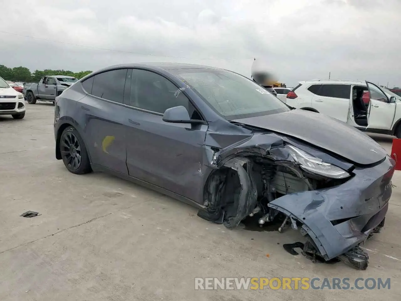 4 fotografías del automóvil dañado 7SAYGDEE7NF448824 TESLA MODEL Y 2022