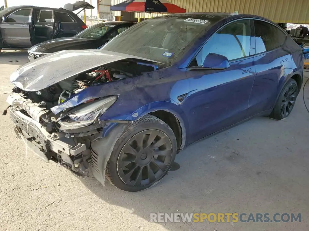 1 fotografías del automóvil dañado 7SAYGDEE7NF480656 TESLA MODEL Y 2022