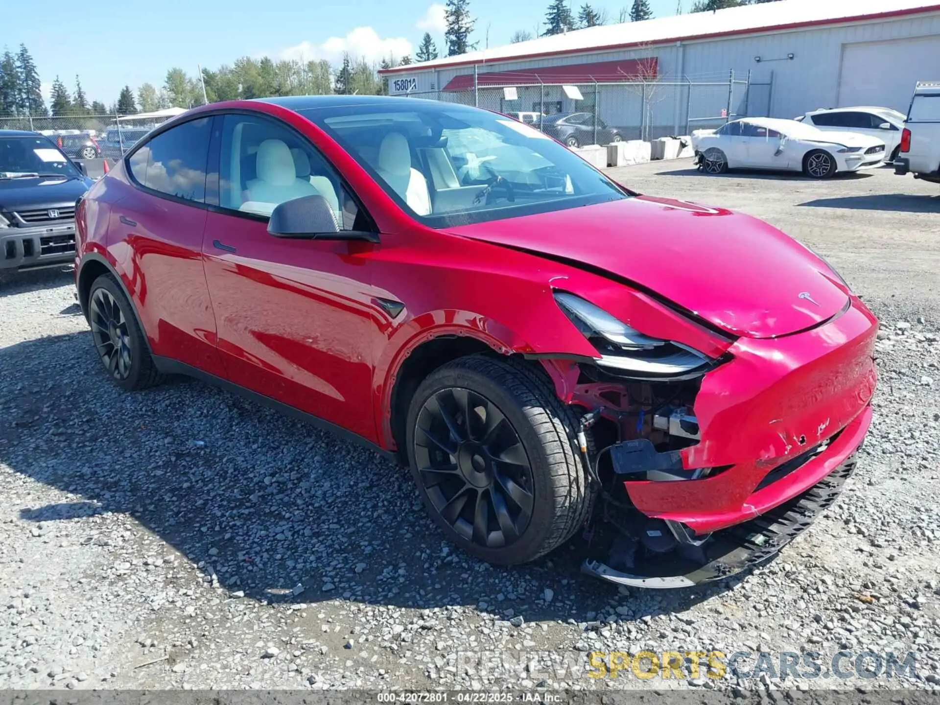 1 fotografías del automóvil dañado 7SAYGDEE7NF549278 TESLA MODEL Y 2022