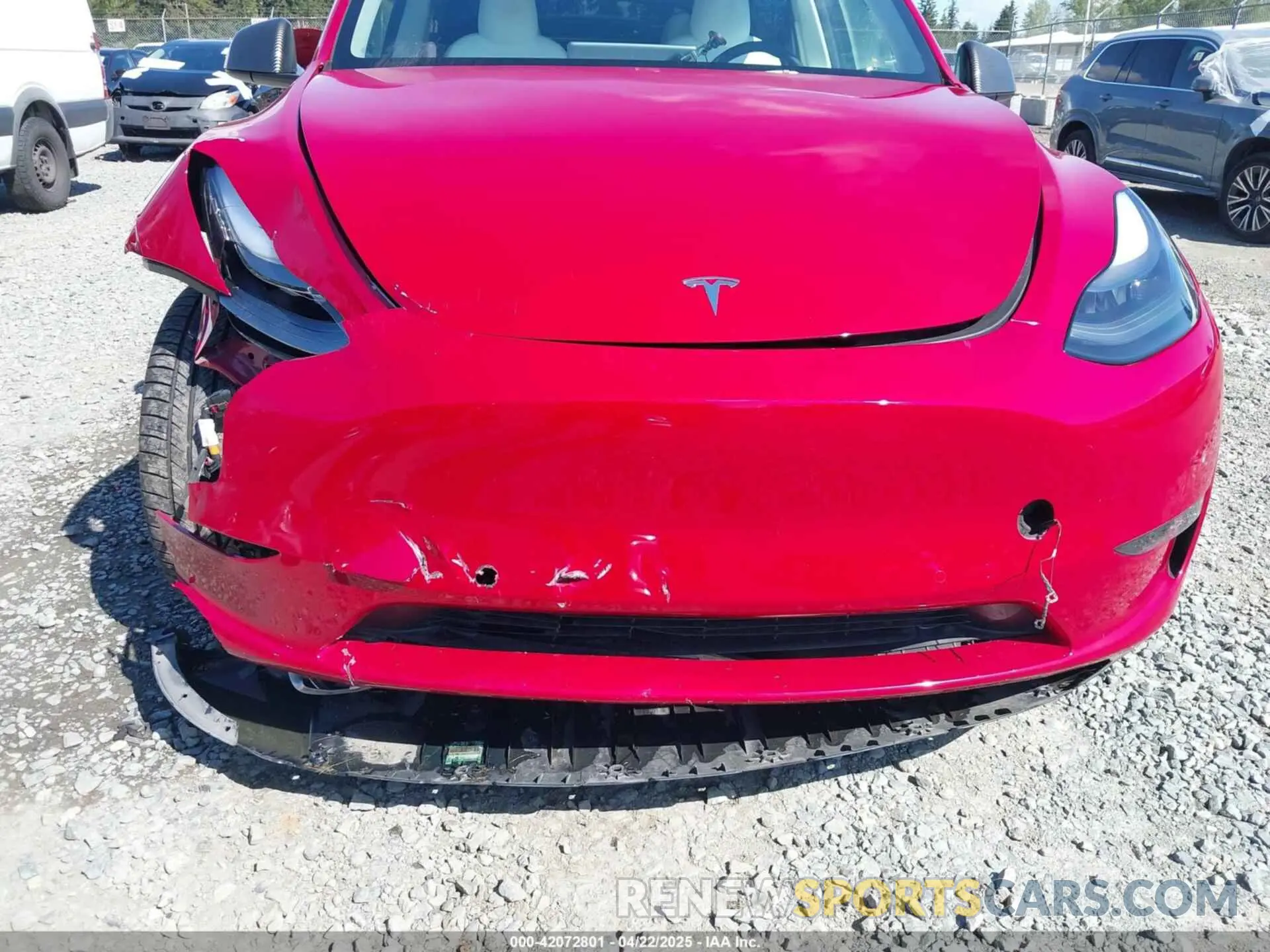 6 fotografías del automóvil dañado 7SAYGDEE7NF549278 TESLA MODEL Y 2022