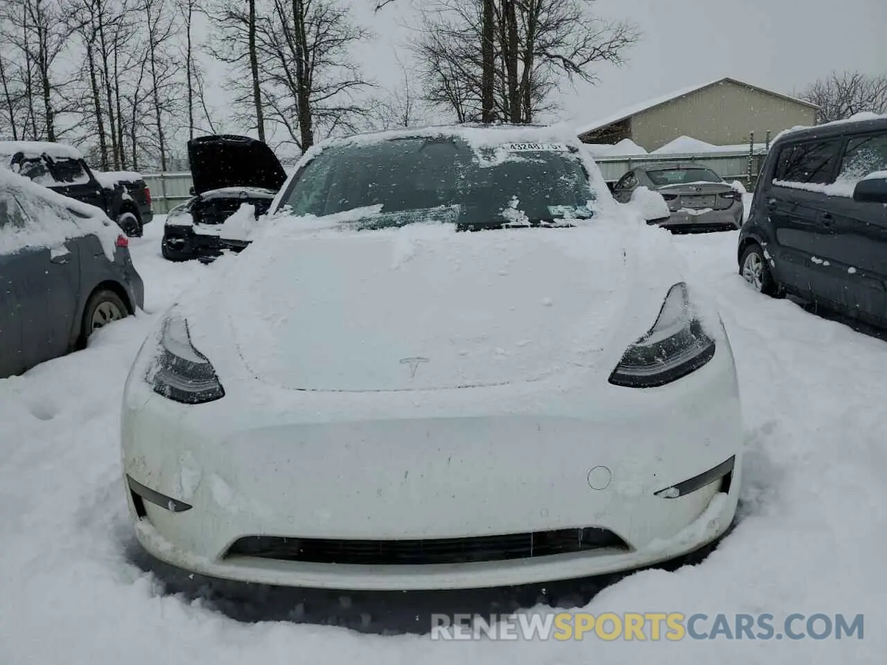 5 fotografías del automóvil dañado 7SAYGDEE8NA010567 TESLA MODEL Y 2022