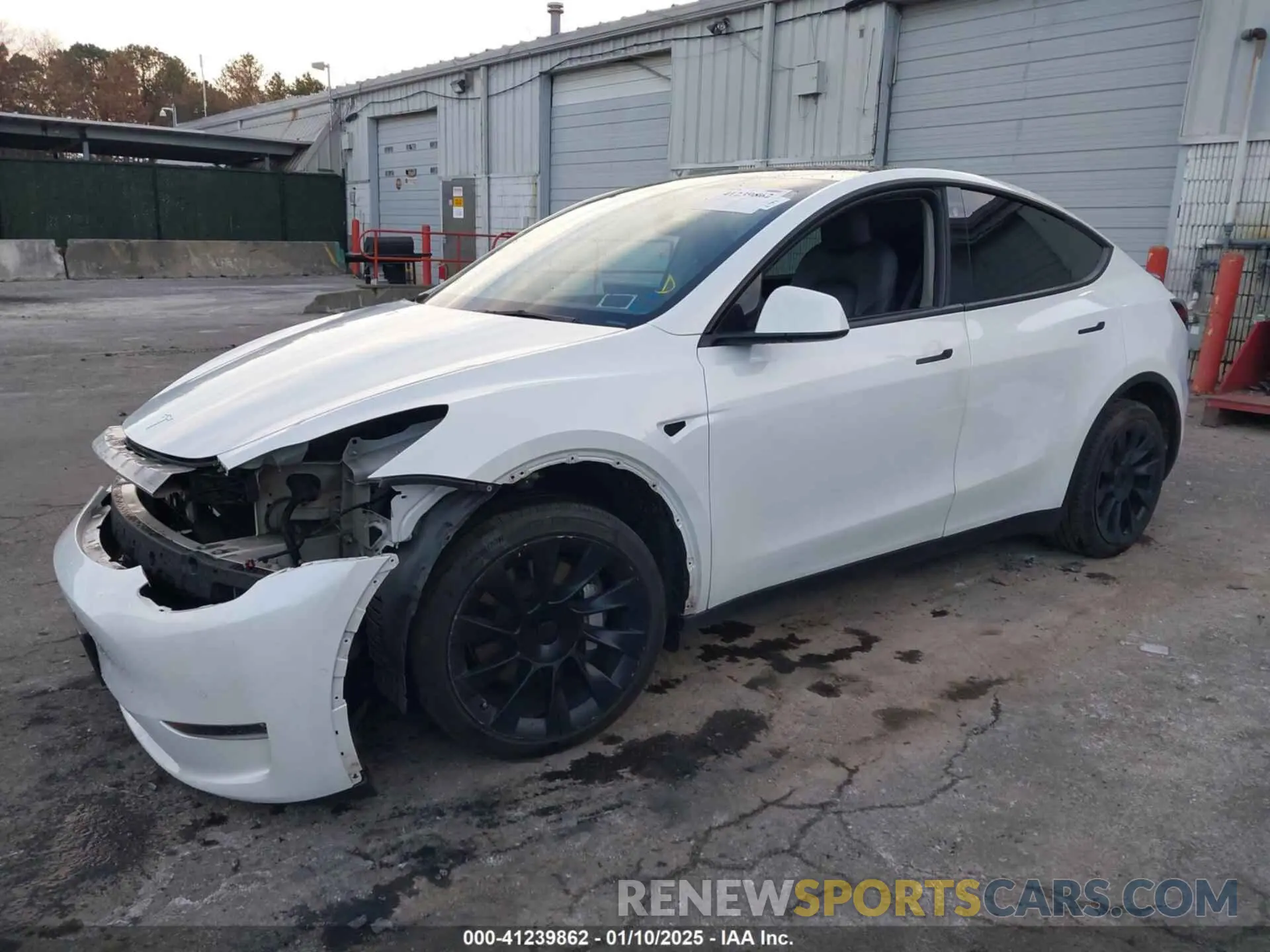 2 fotografías del automóvil dañado 7SAYGDEE8NA016367 TESLA MODEL Y 2022