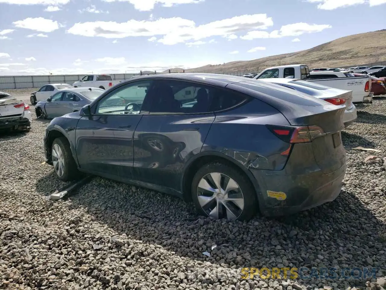 2 fotografías del automóvil dañado 7SAYGDEE8NF323945 TESLA MODEL Y 2022