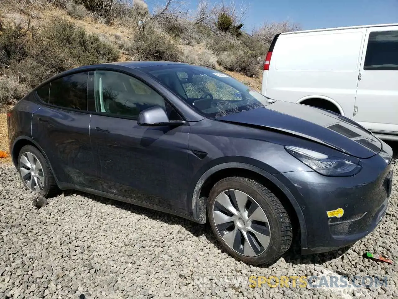4 fotografías del automóvil dañado 7SAYGDEE8NF323945 TESLA MODEL Y 2022