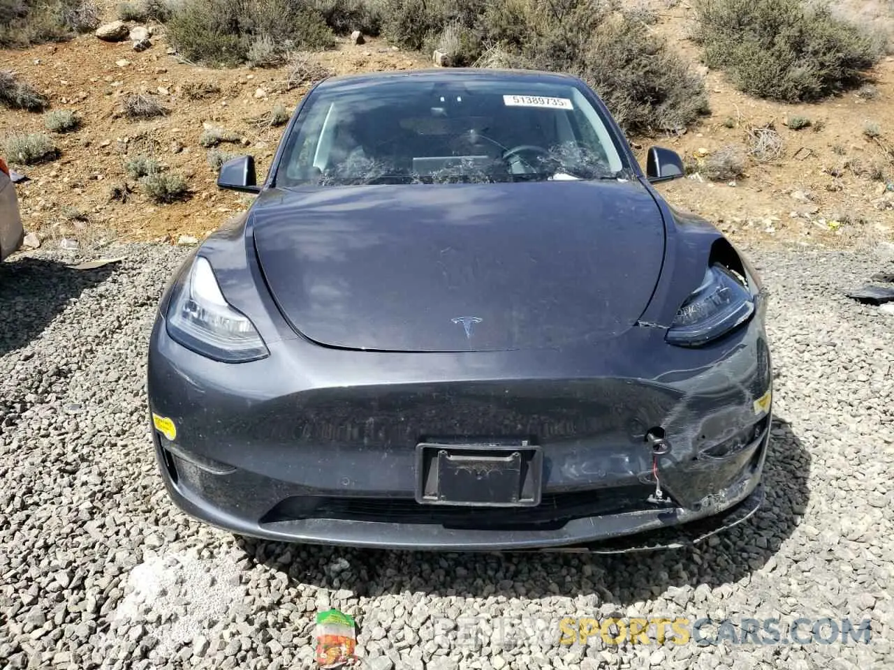 5 fotografías del automóvil dañado 7SAYGDEE8NF323945 TESLA MODEL Y 2022