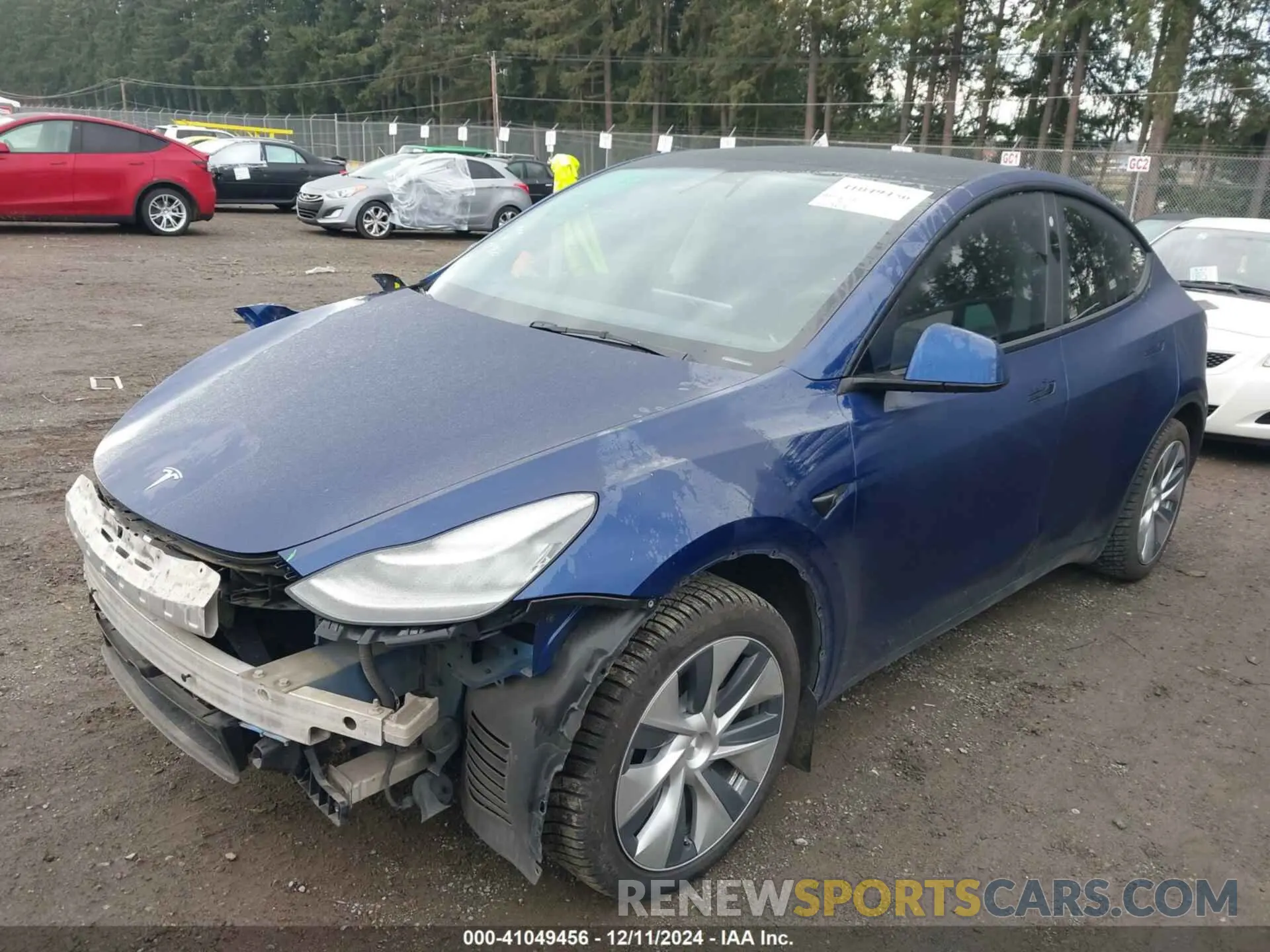 2 fotografías del automóvil dañado 7SAYGDEE8NF376077 TESLA MODEL Y 2022