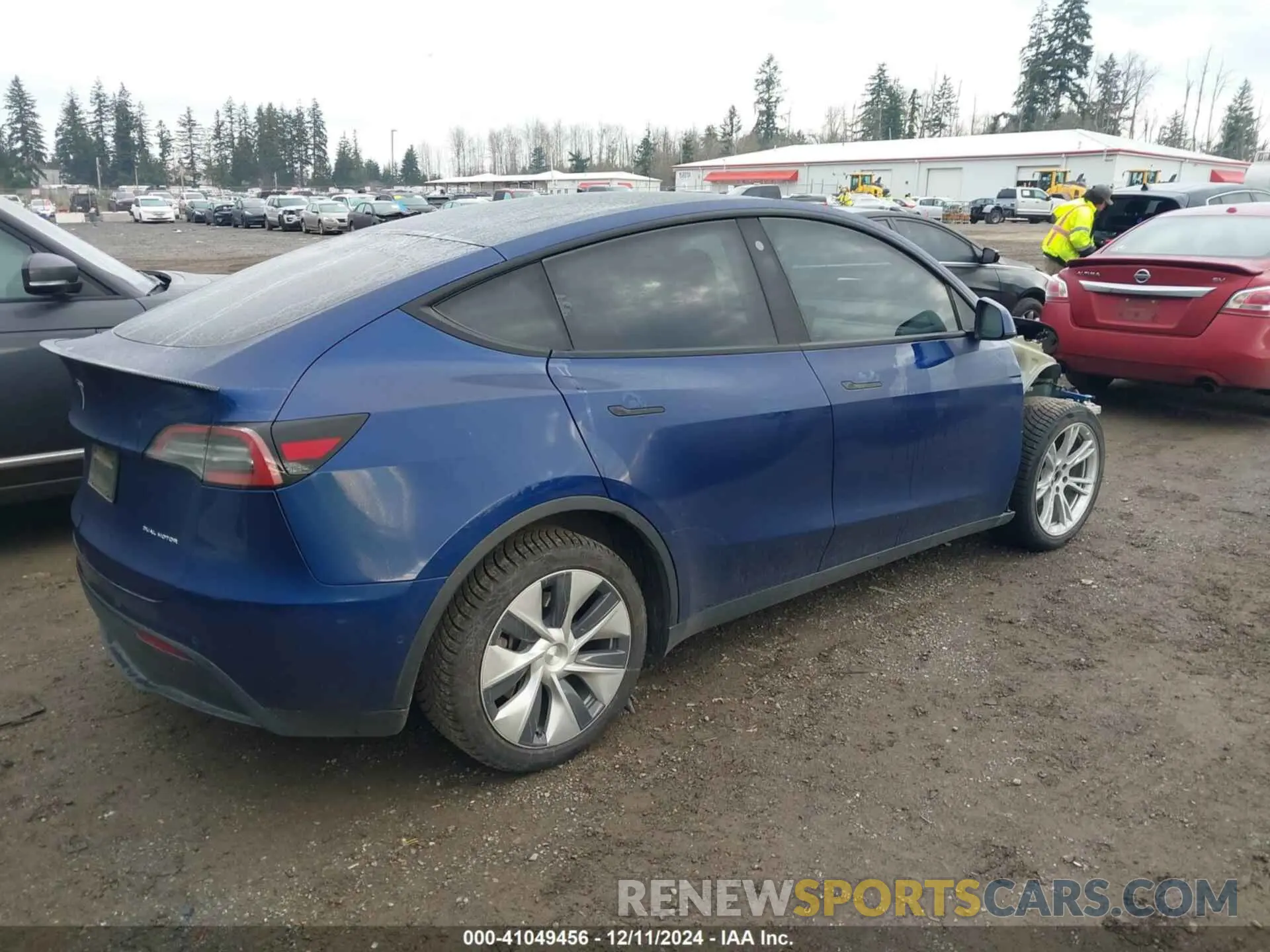 4 fotografías del automóvil dañado 7SAYGDEE8NF376077 TESLA MODEL Y 2022