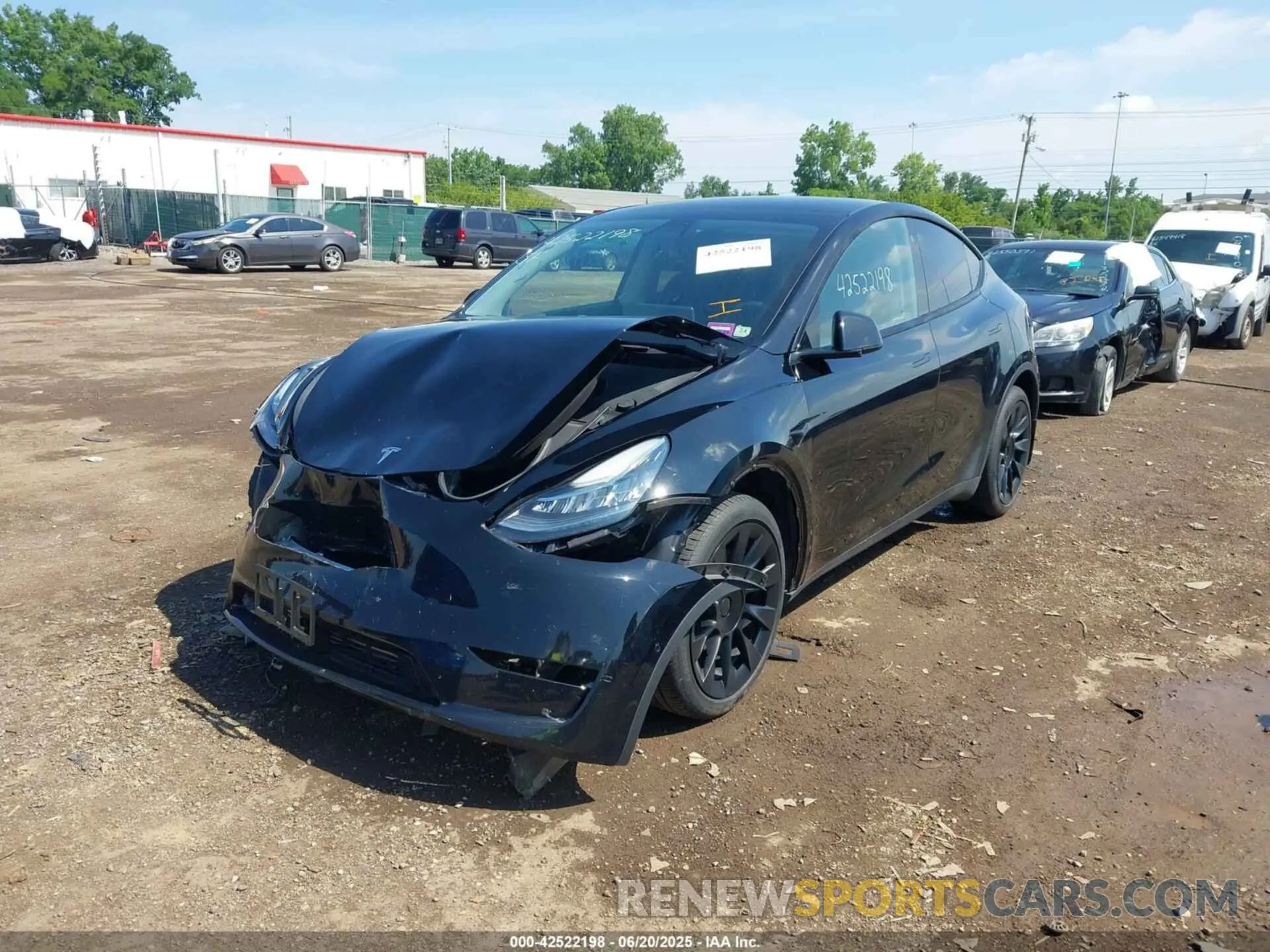 2 fotografías del automóvil dañado 7SAYGDEE8NF434074 TESLA MODEL Y 2022
