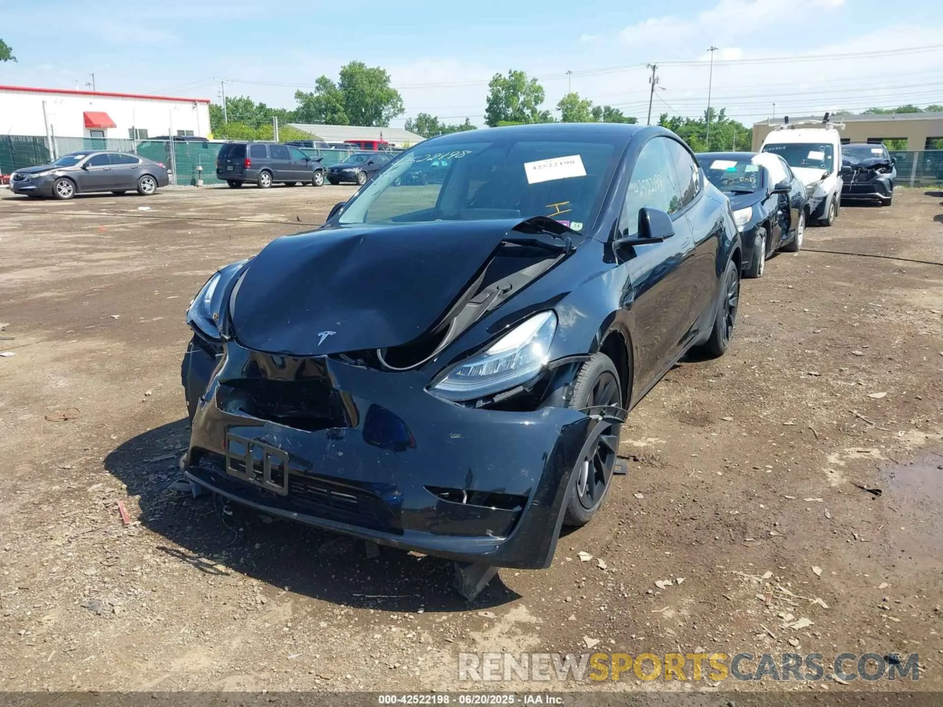 6 fotografías del automóvil dañado 7SAYGDEE8NF434074 TESLA MODEL Y 2022