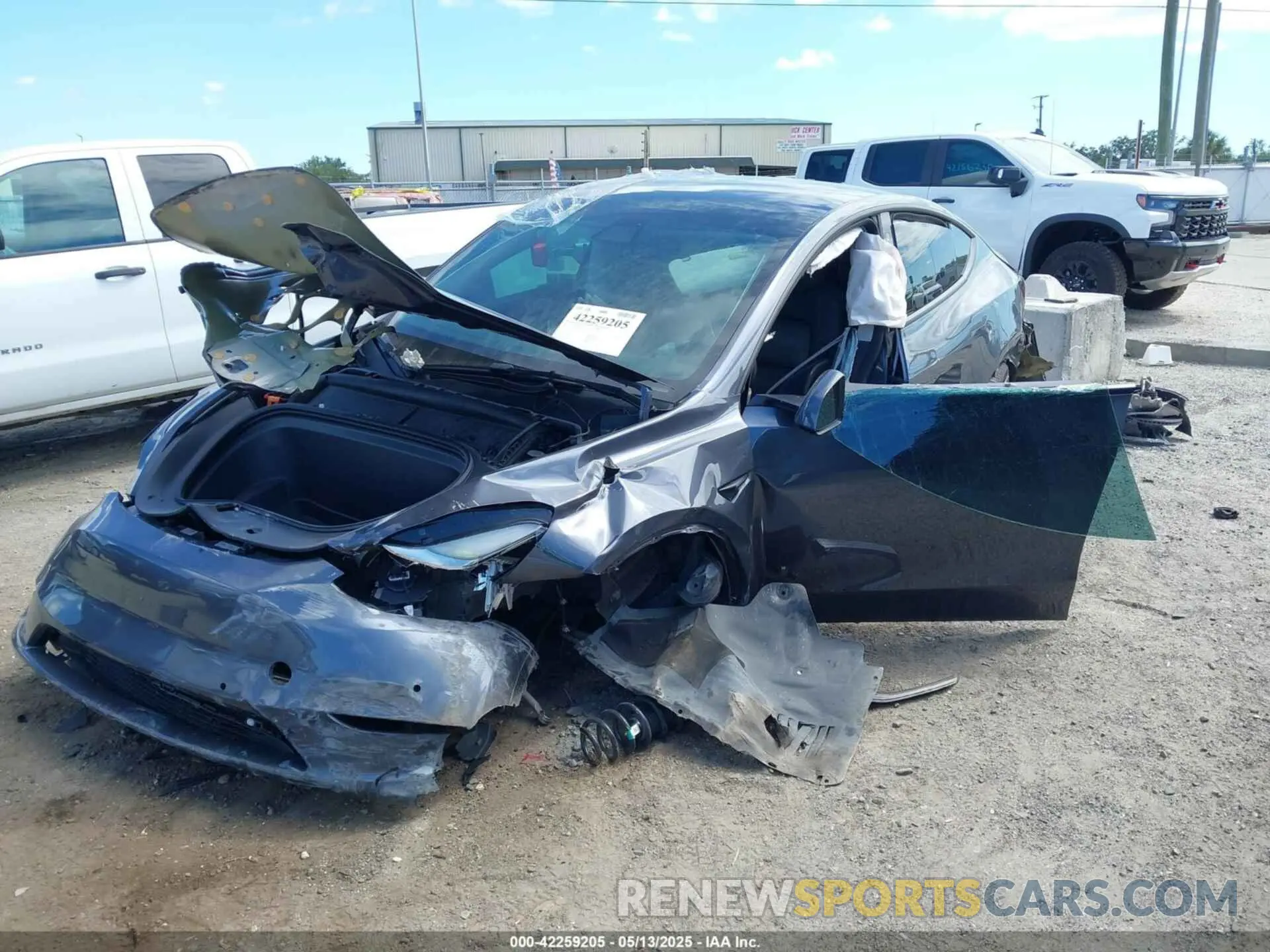 2 fotografías del automóvil dañado 7SAYGDEE8NF443194 TESLA MODEL Y 2022