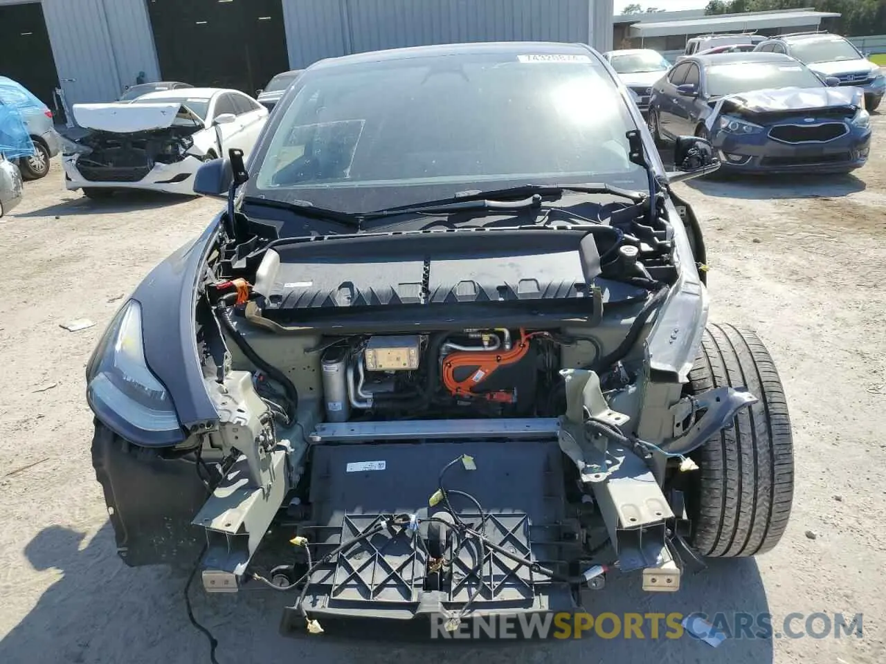 5 fotografías del automóvil dañado 7SAYGDEE8NF481007 TESLA MODEL Y 2022