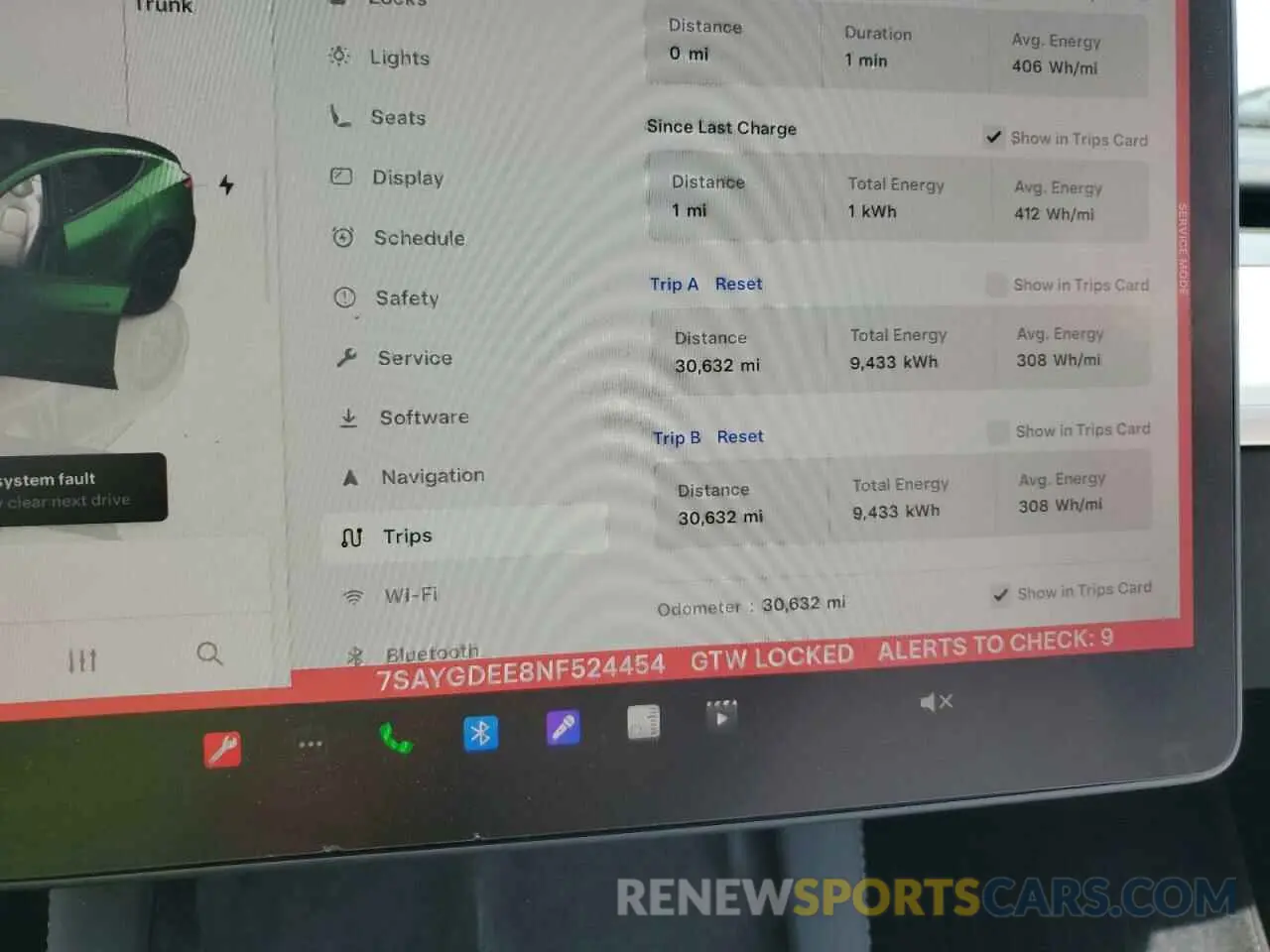 9 fotografías del automóvil dañado 7SAYGDEE8NF524454 TESLA MODEL Y 2022