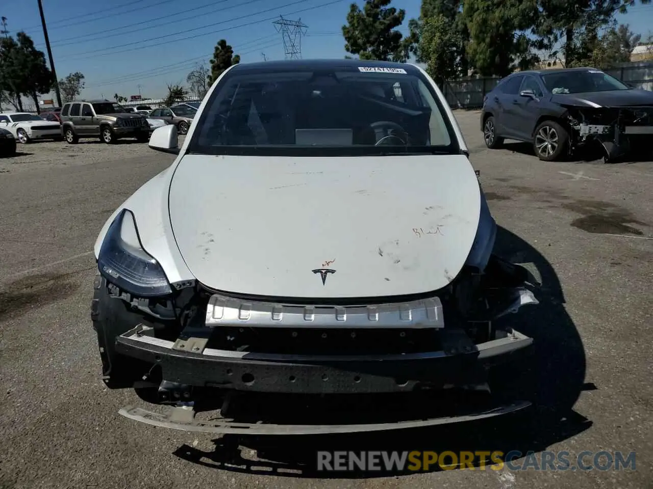5 fotografías del automóvil dañado 7SAYGDEE8NF551850 TESLA MODEL Y 2022