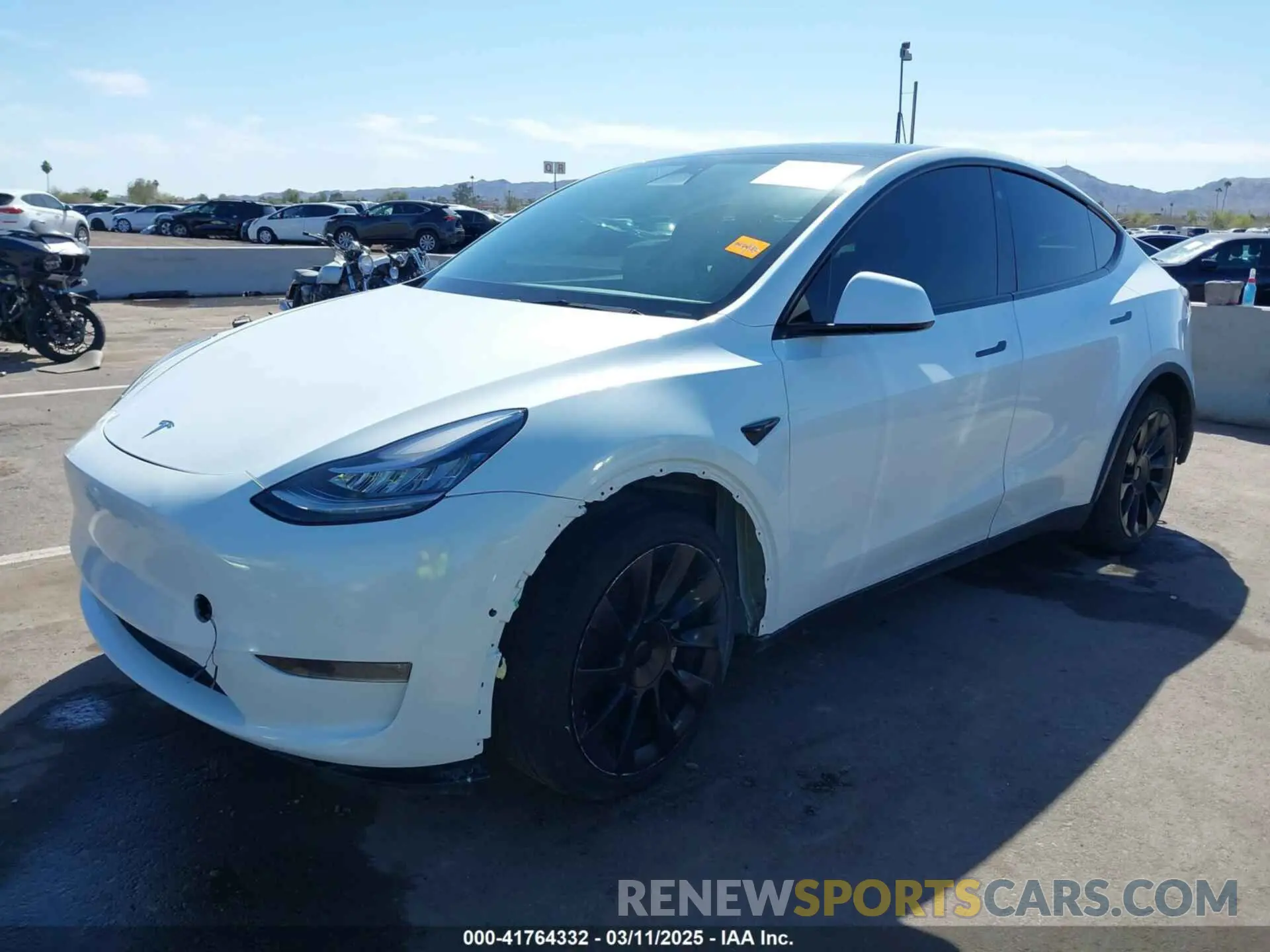 2 fotografías del automóvil dañado 7SAYGDEE9NA017284 TESLA MODEL Y 2022