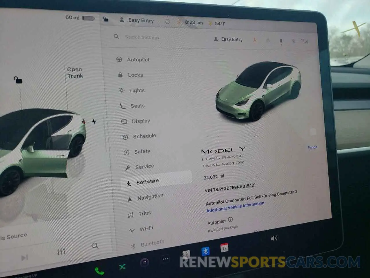 9 fotografías del automóvil dañado 7SAYGDEE9NA018421 TESLA MODEL Y 2022