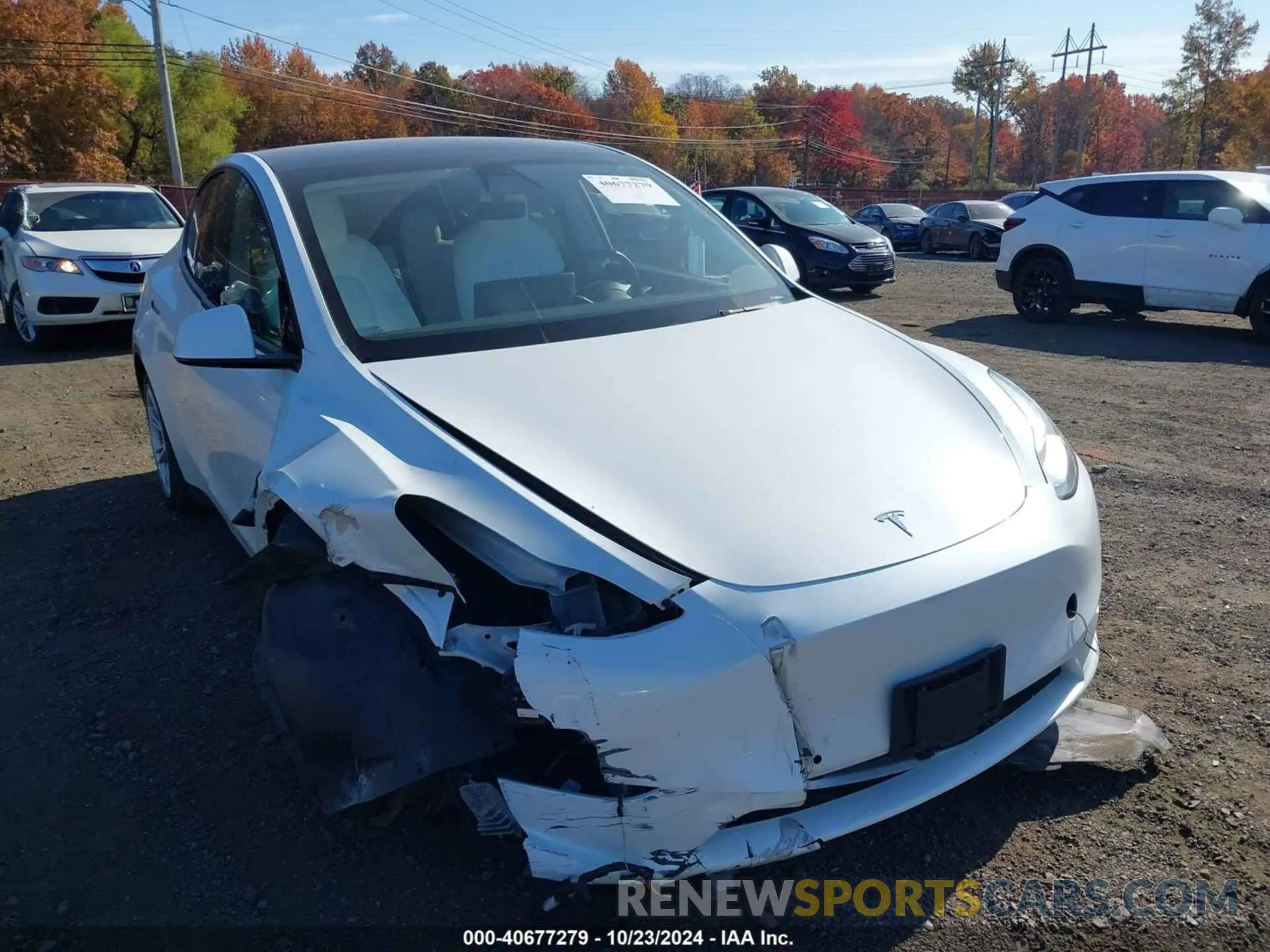 6 fotografías del automóvil dañado 7SAYGDEE9NF310377 TESLA MODEL Y 2022