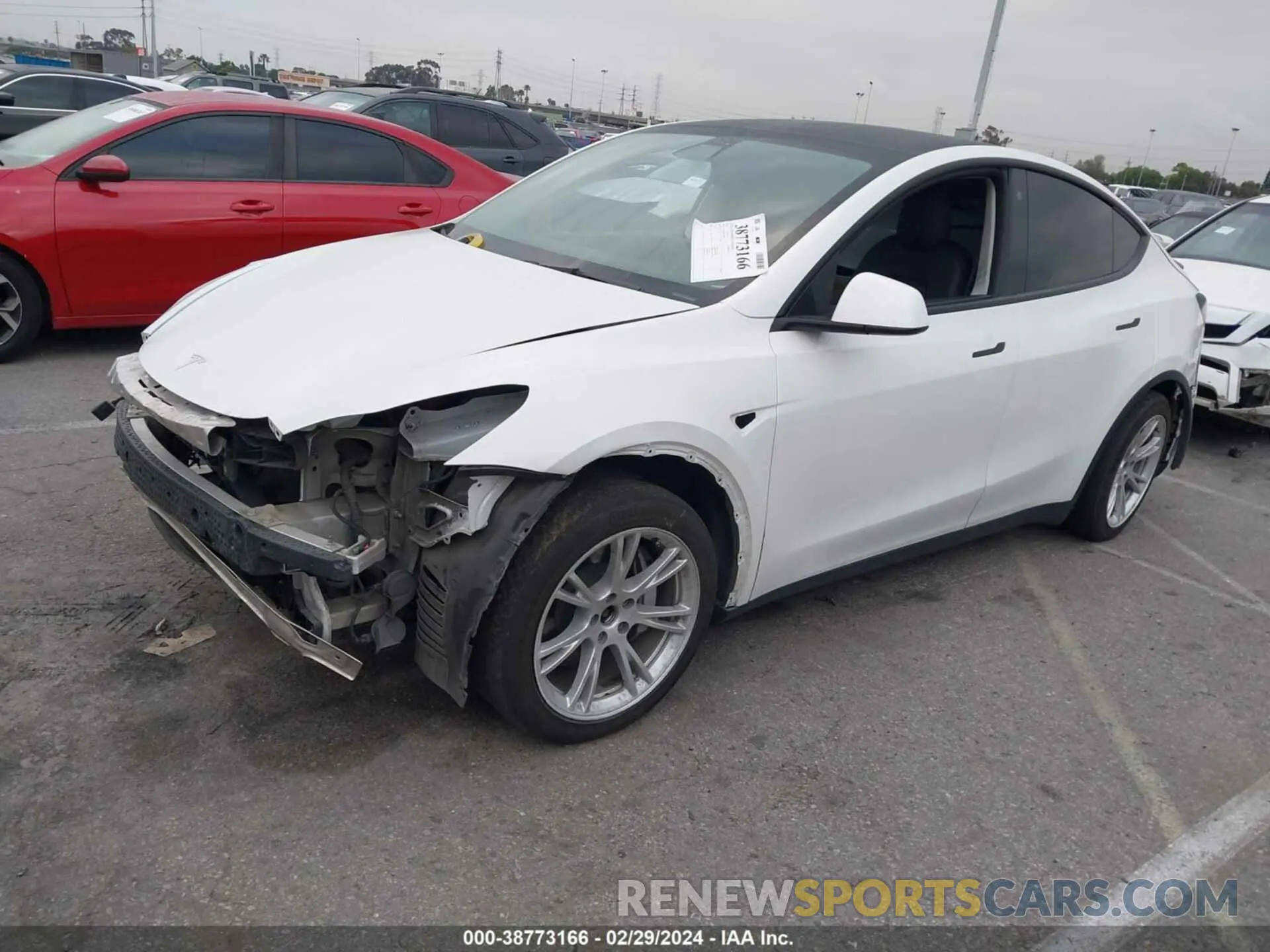 2 fotografías del automóvil dañado 7SAYGDEE9NF369607 TESLA MODEL Y 2022