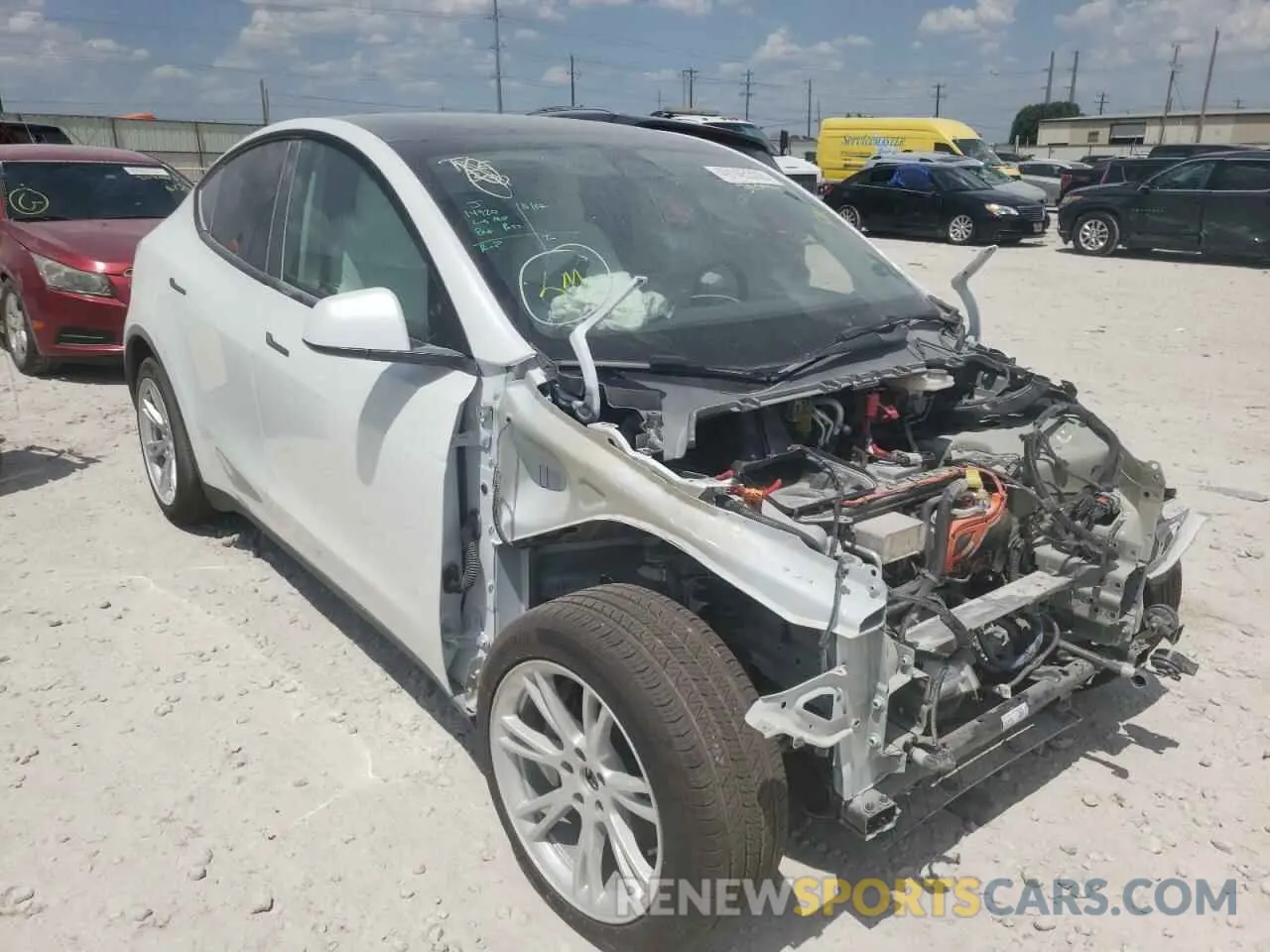 1 fotografías del automóvil dañado 7SAYGDEE9NF390974 TESLA MODEL Y 2022