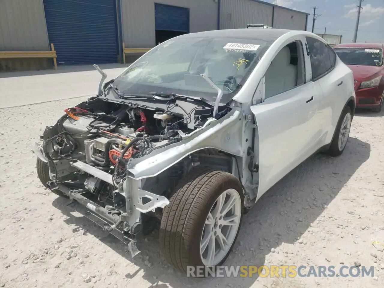 2 fotografías del automóvil dañado 7SAYGDEE9NF390974 TESLA MODEL Y 2022