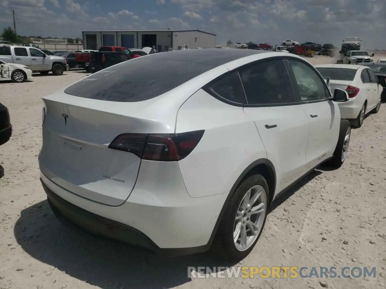 4 fotografías del automóvil dañado 7SAYGDEE9NF390974 TESLA MODEL Y 2022