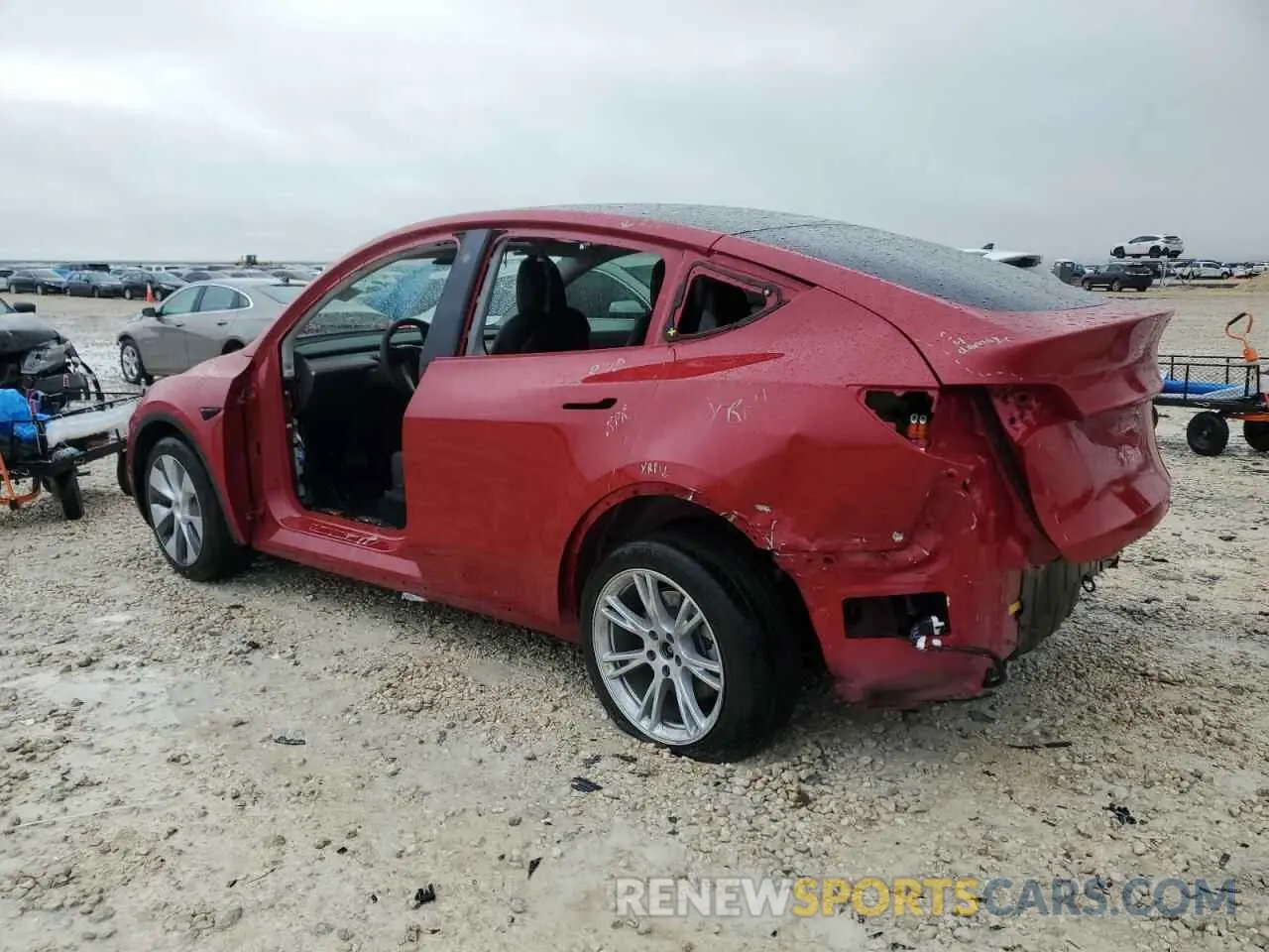 2 fotografías del automóvil dañado 7SAYGDEE9NF430115 TESLA MODEL Y 2022
