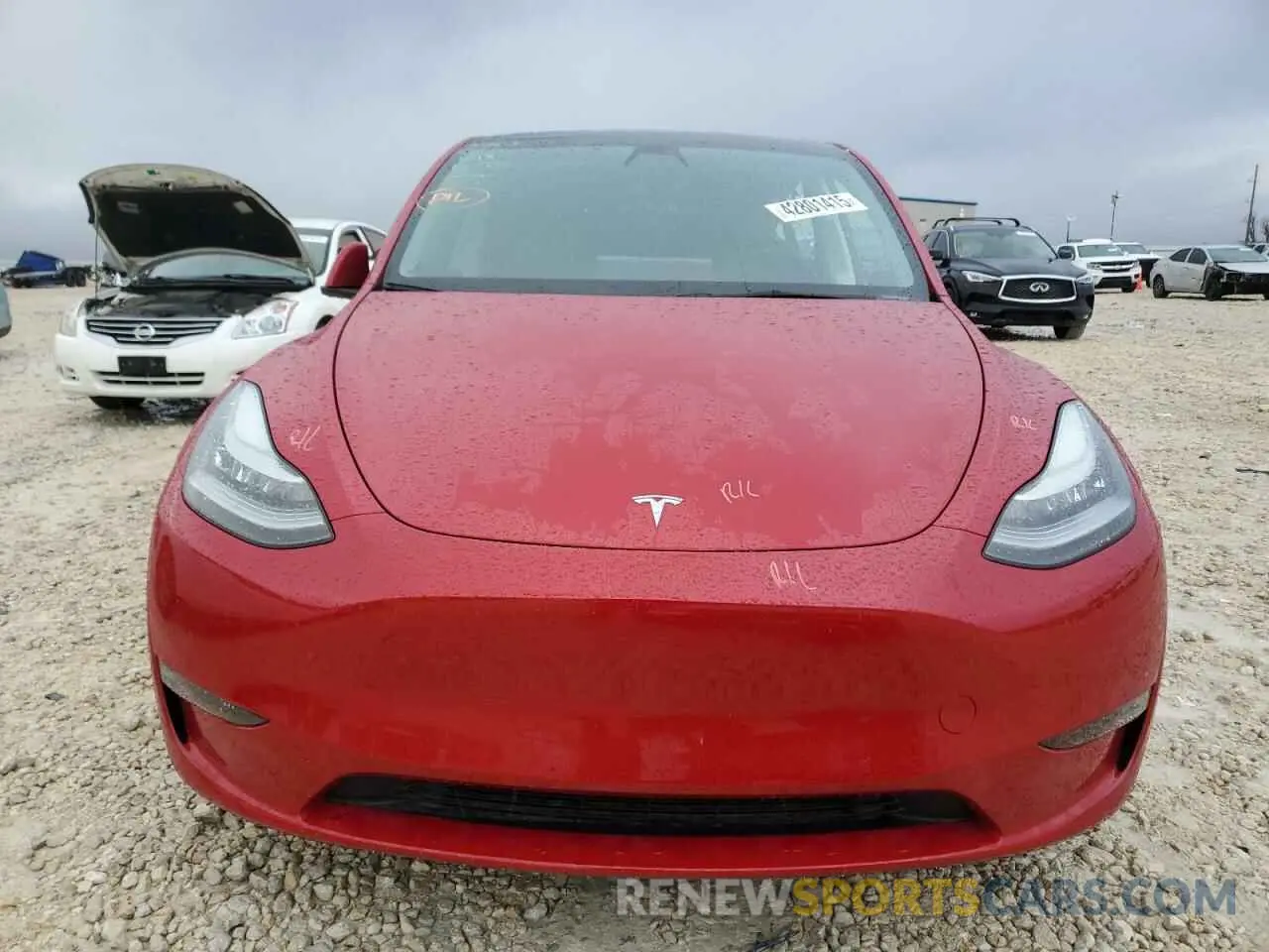 5 fotografías del automóvil dañado 7SAYGDEE9NF430115 TESLA MODEL Y 2022