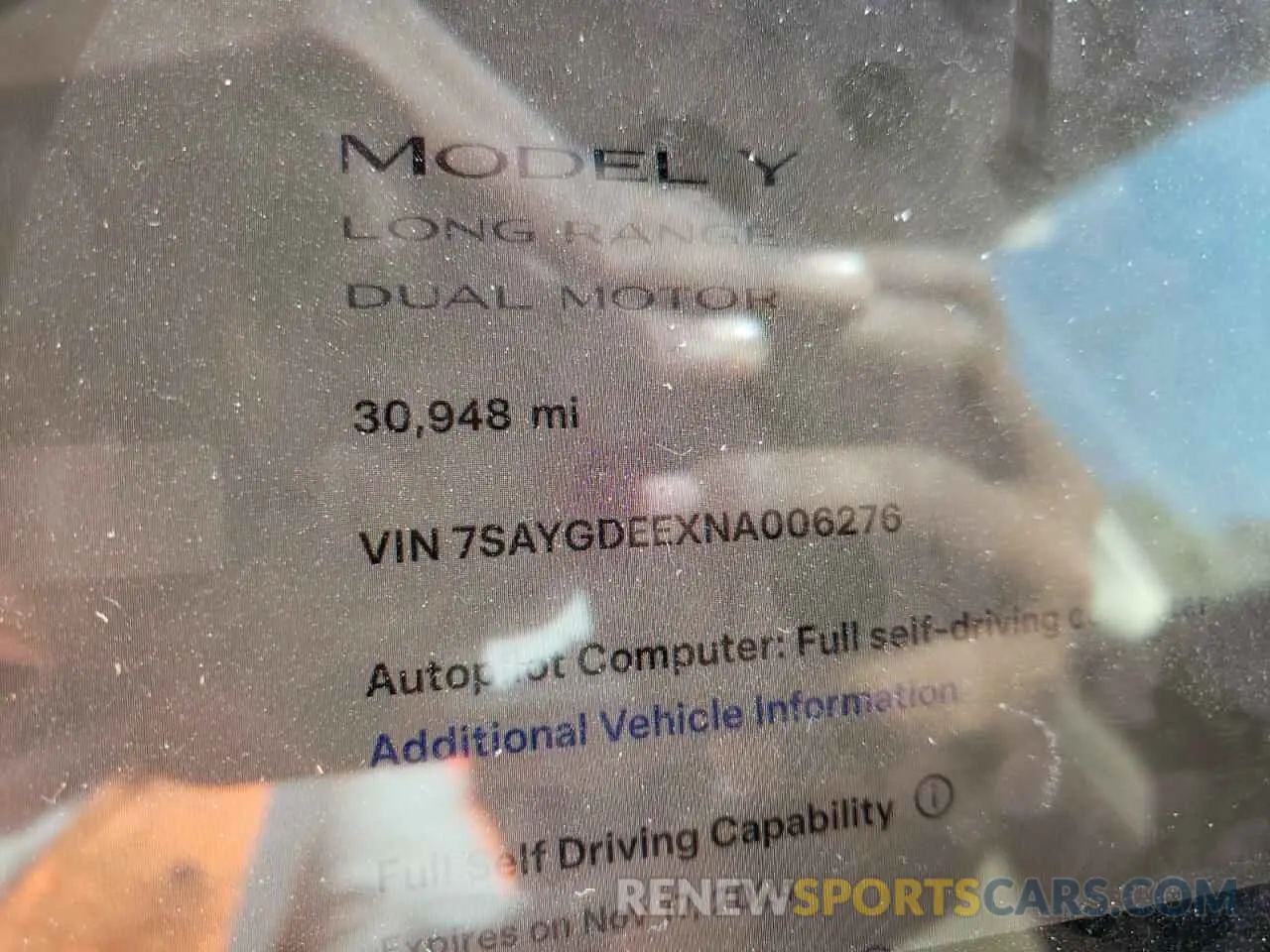 9 fotografías del automóvil dañado 7SAYGDEEXNA006276 TESLA MODEL Y 2022