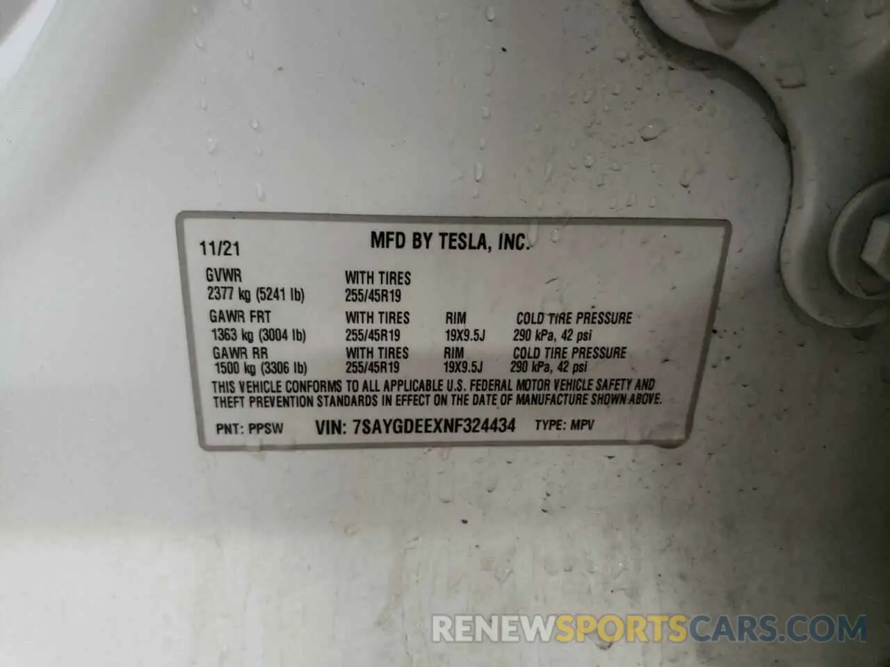 13 fotografías del automóvil dañado 7SAYGDEEXNF324434 TESLA MODEL Y 2022