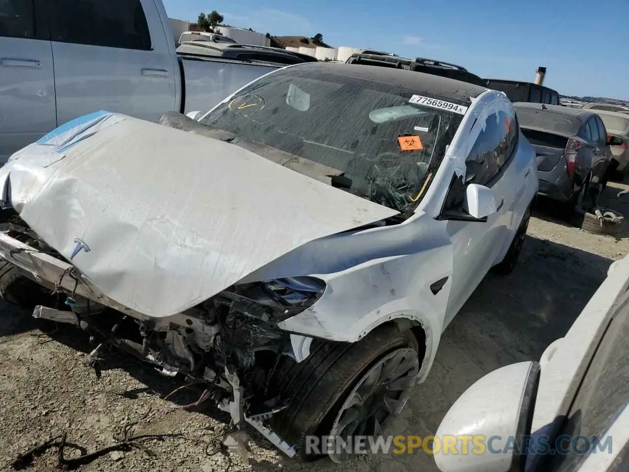1 fotografías del automóvil dañado 7SAYGDEEXNF325891 TESLA MODEL Y 2022