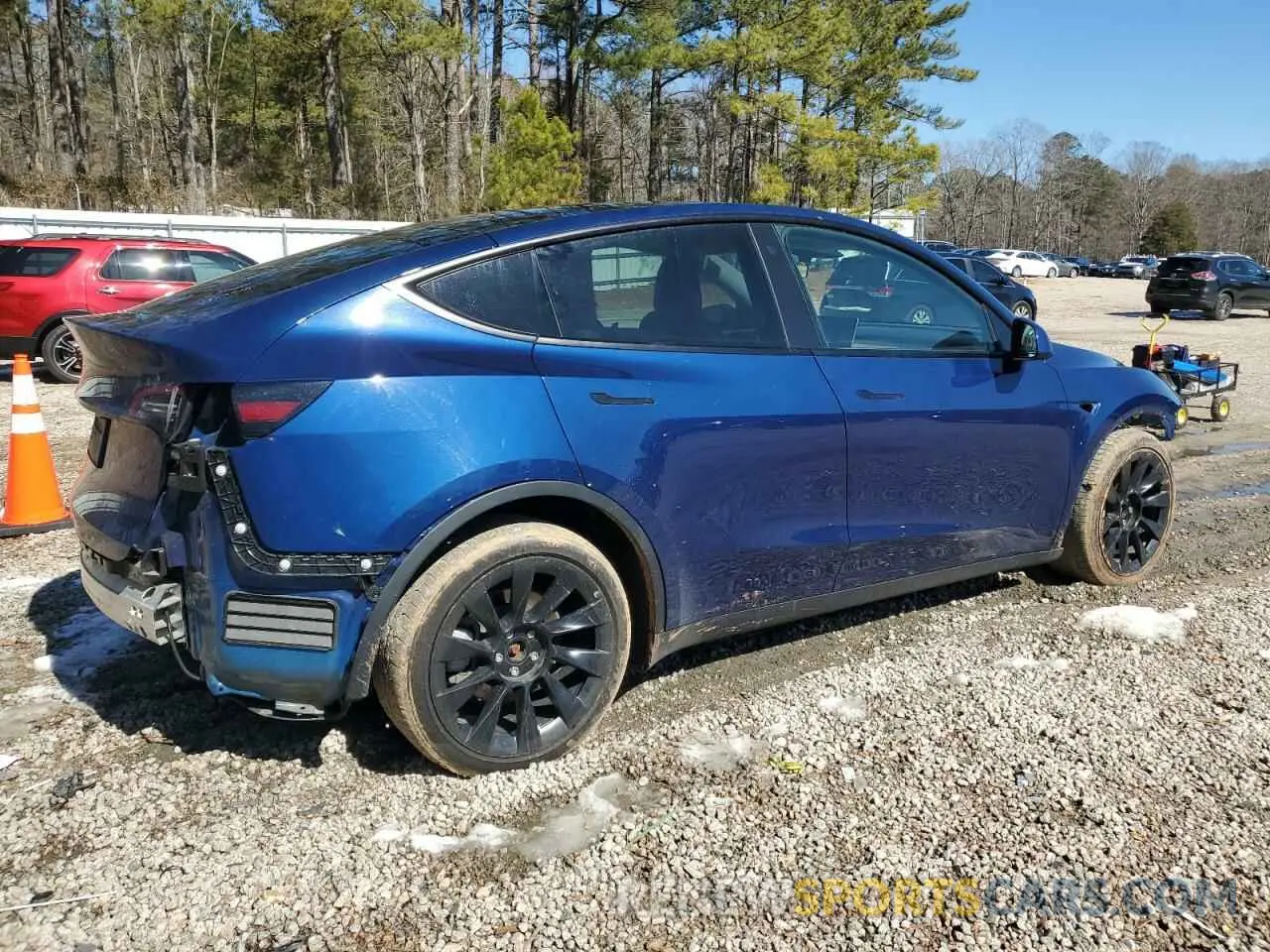 3 fotografías del automóvil dañado 7SAYGDEEXNF386593 TESLA MODEL Y 2022