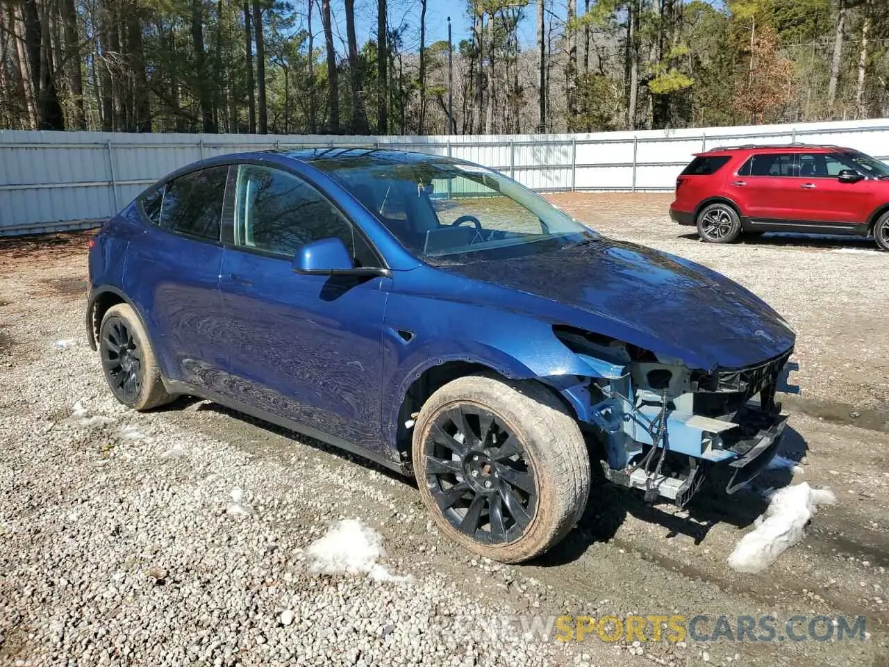 4 fotografías del automóvil dañado 7SAYGDEEXNF386593 TESLA MODEL Y 2022