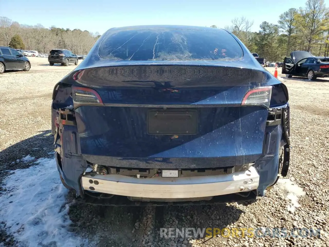 6 fotografías del automóvil dañado 7SAYGDEEXNF386593 TESLA MODEL Y 2022