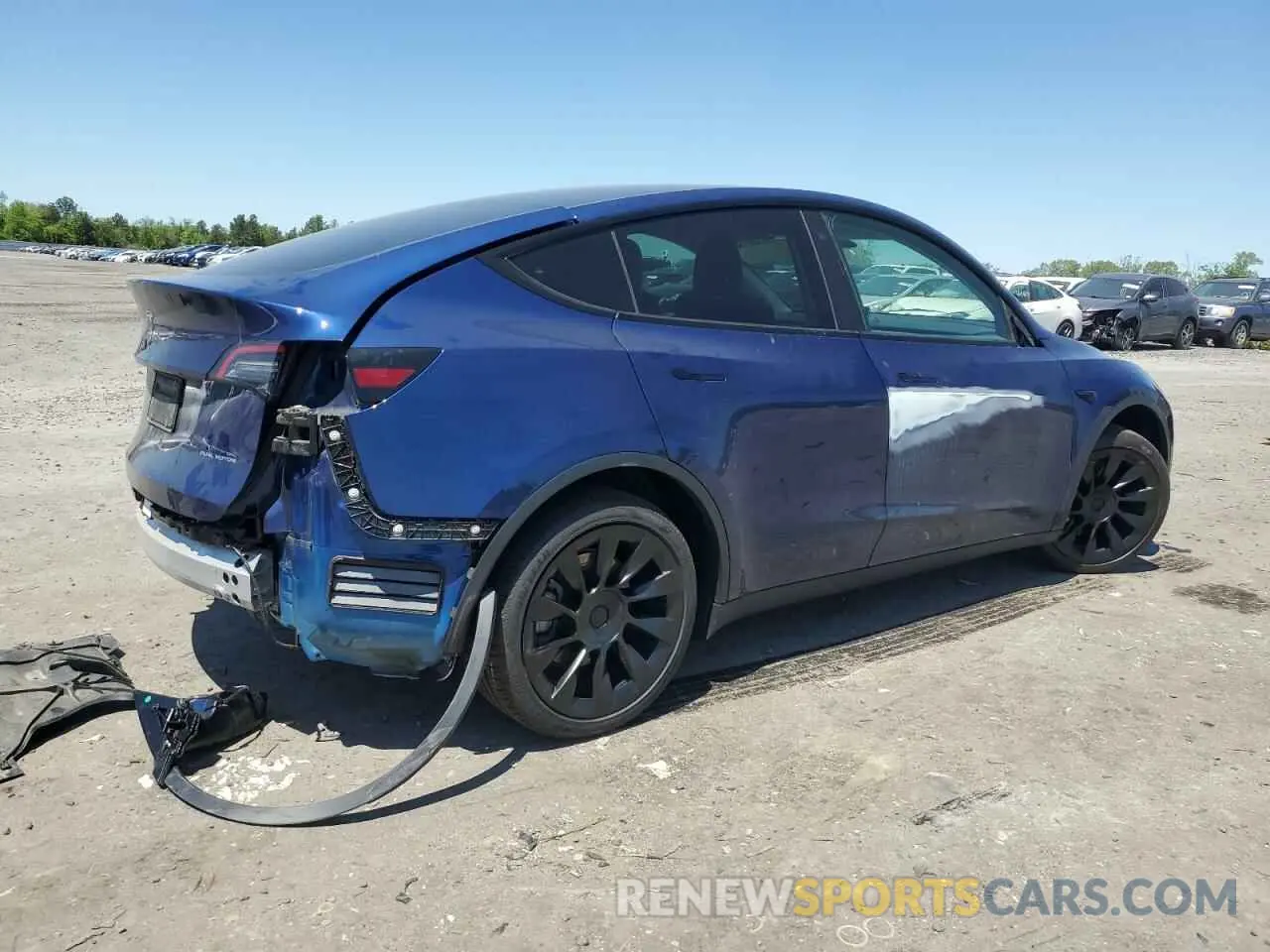 3 fotografías del automóvil dañado 7SAYGDEEXNF444122 TESLA MODEL Y 2022